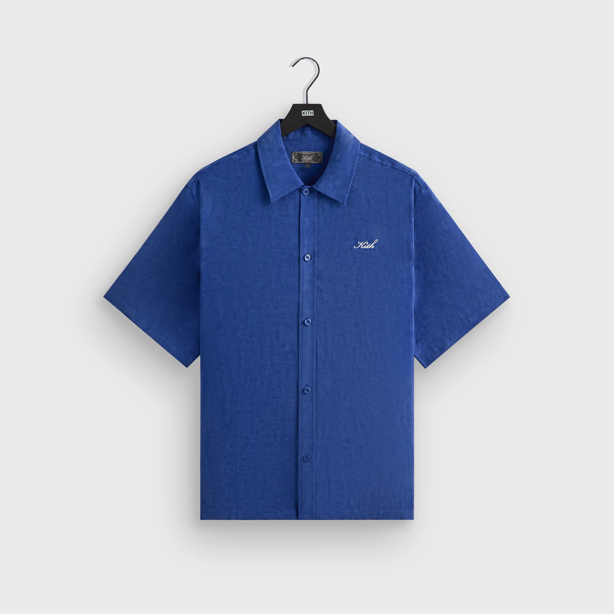 Kith Cupro Linen Short Sleeve Boxy Collared Overshirt