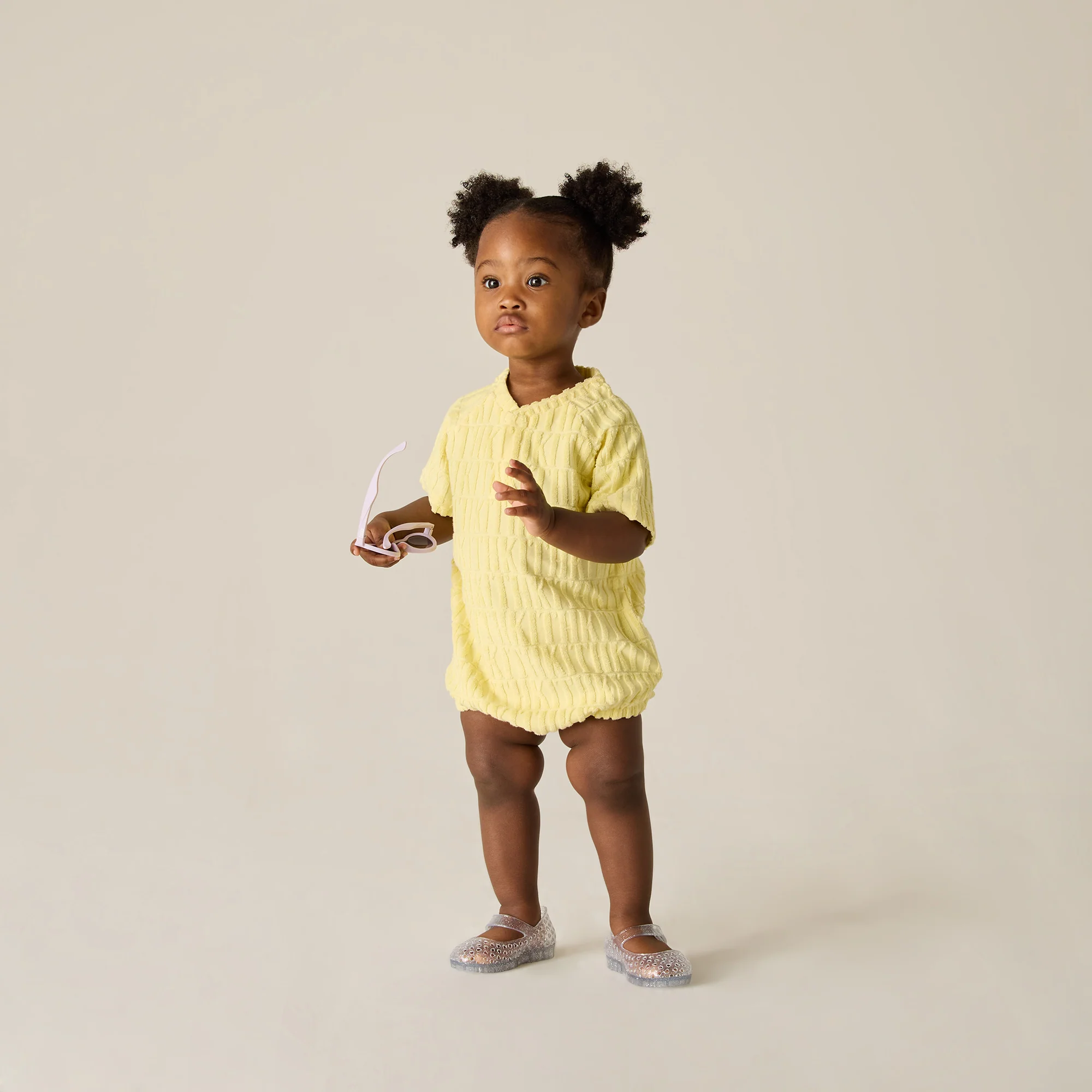 Kith Baby Monogram Terry Henley Romper