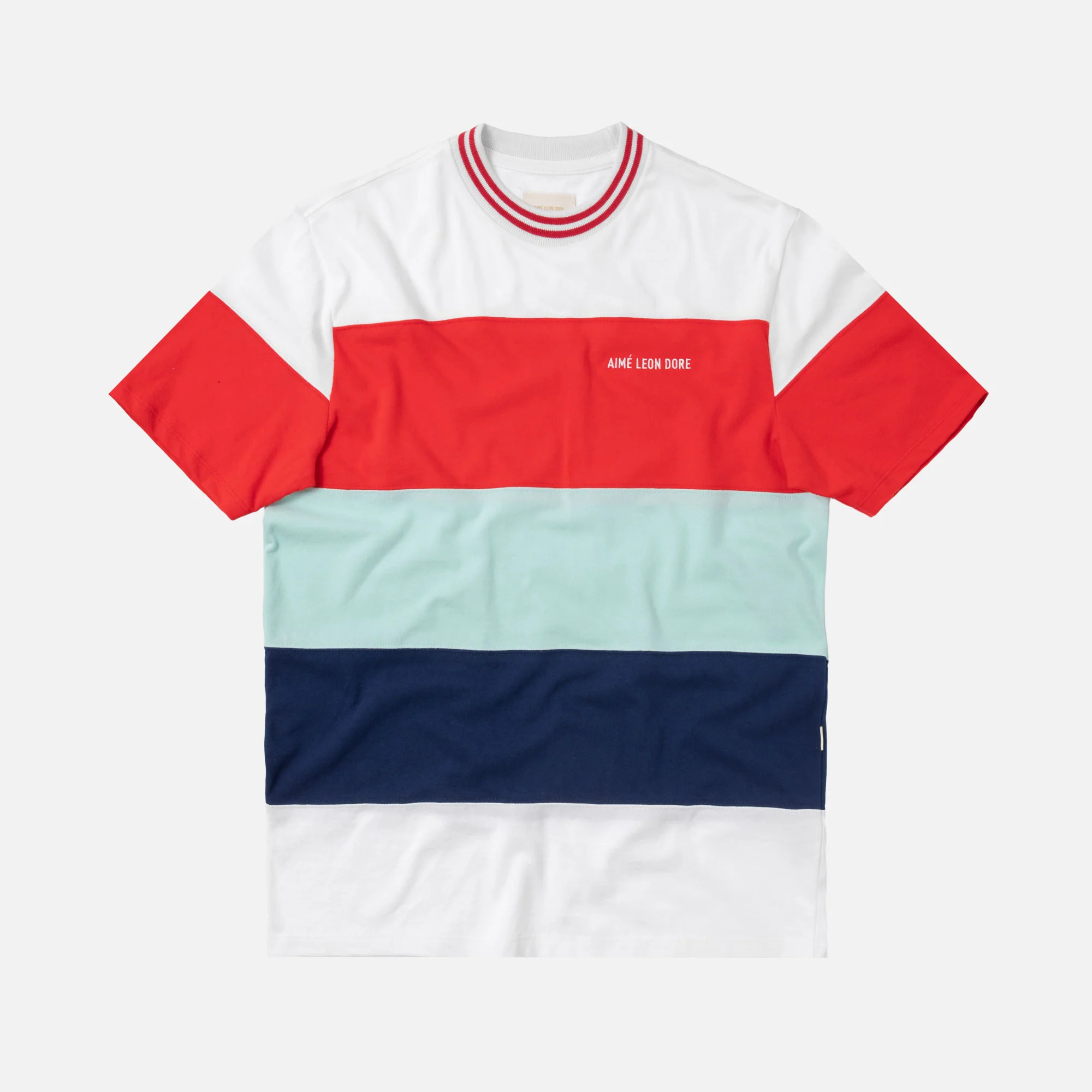 Striped Ribbed Collar Tee