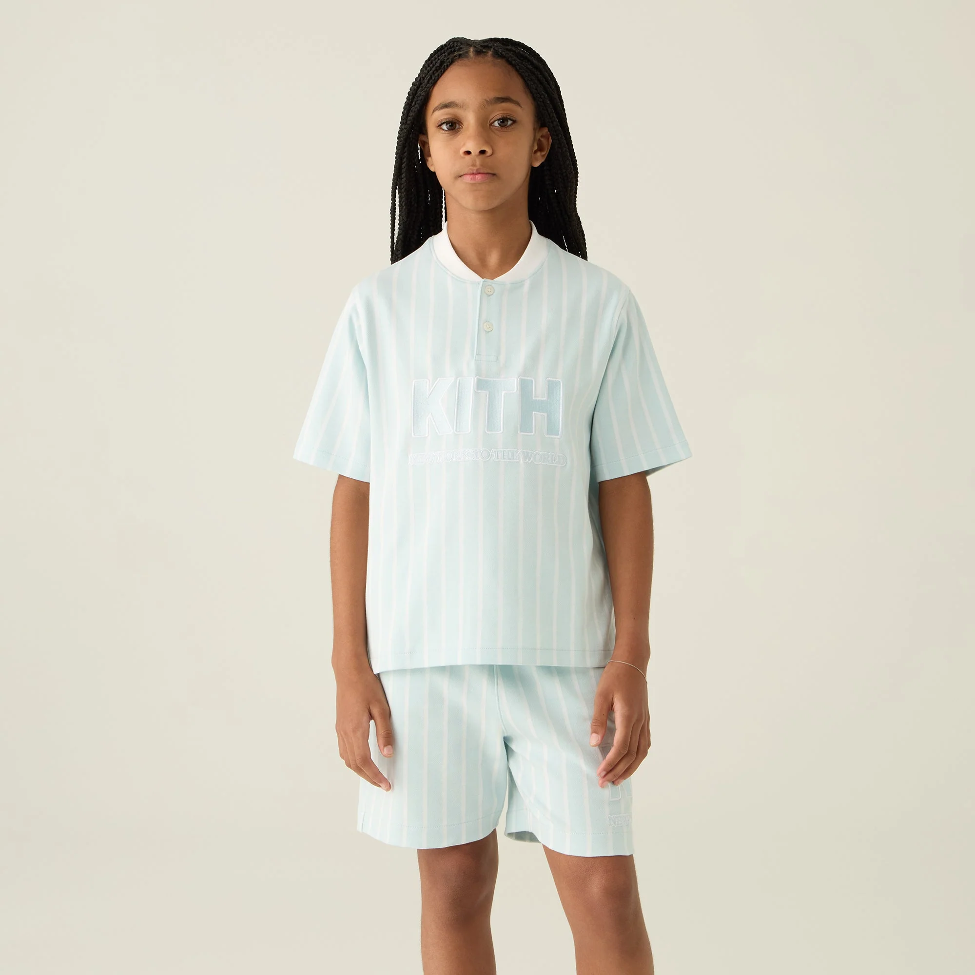 Kith Kids Birdseye Pearson Henley Pullover