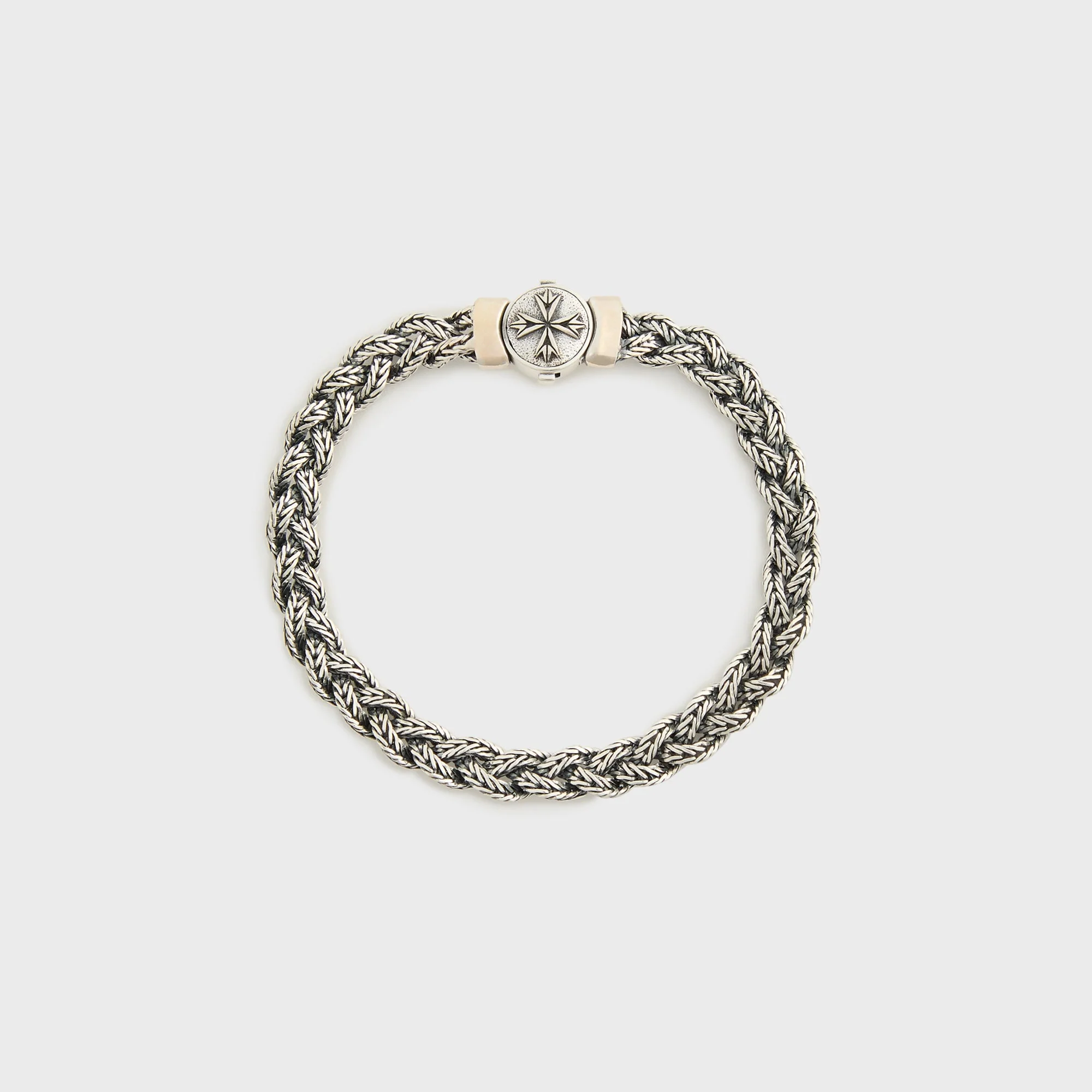 Diamond-Cut Braided Bracelet Small