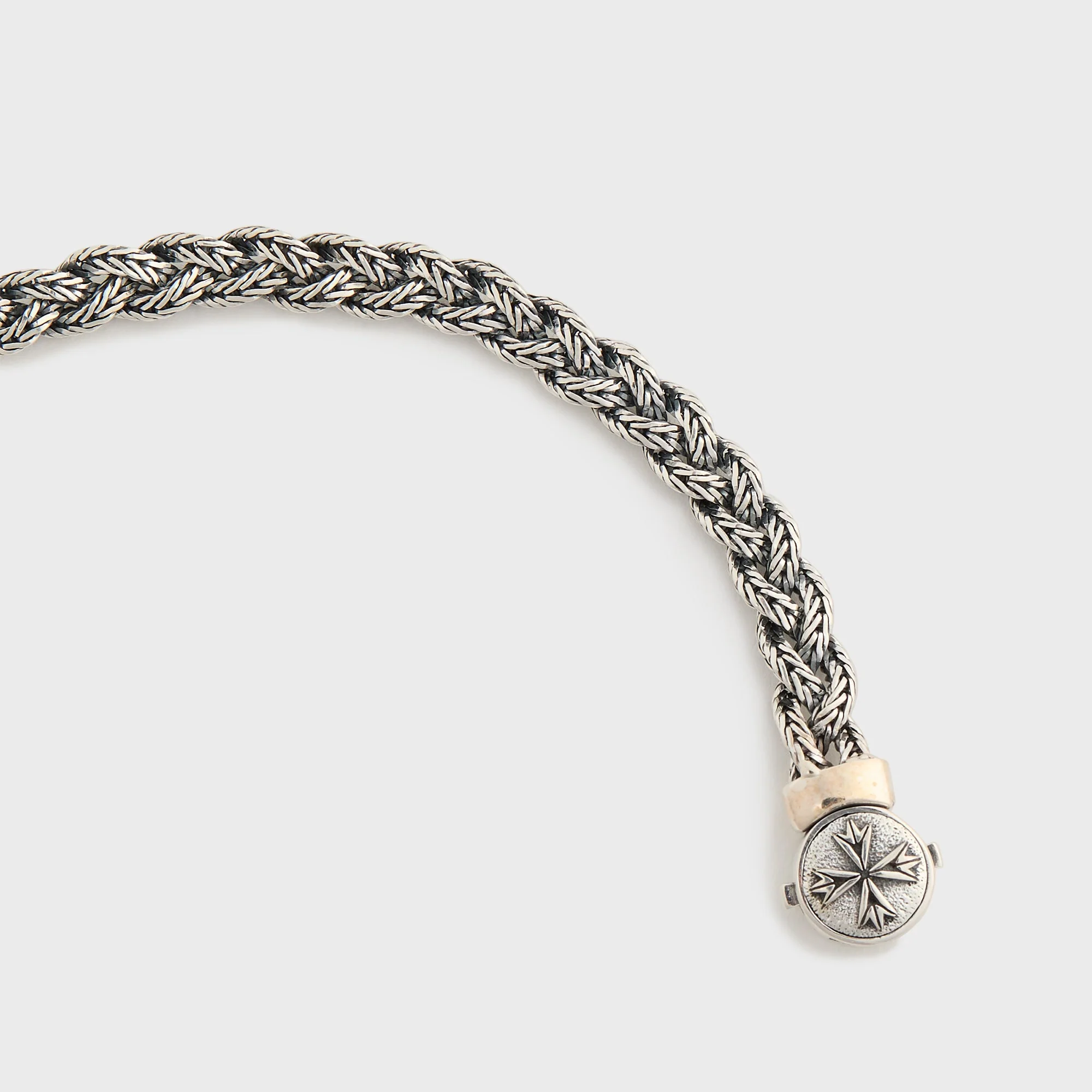 Diamond-Cut Braided Bracelet Small