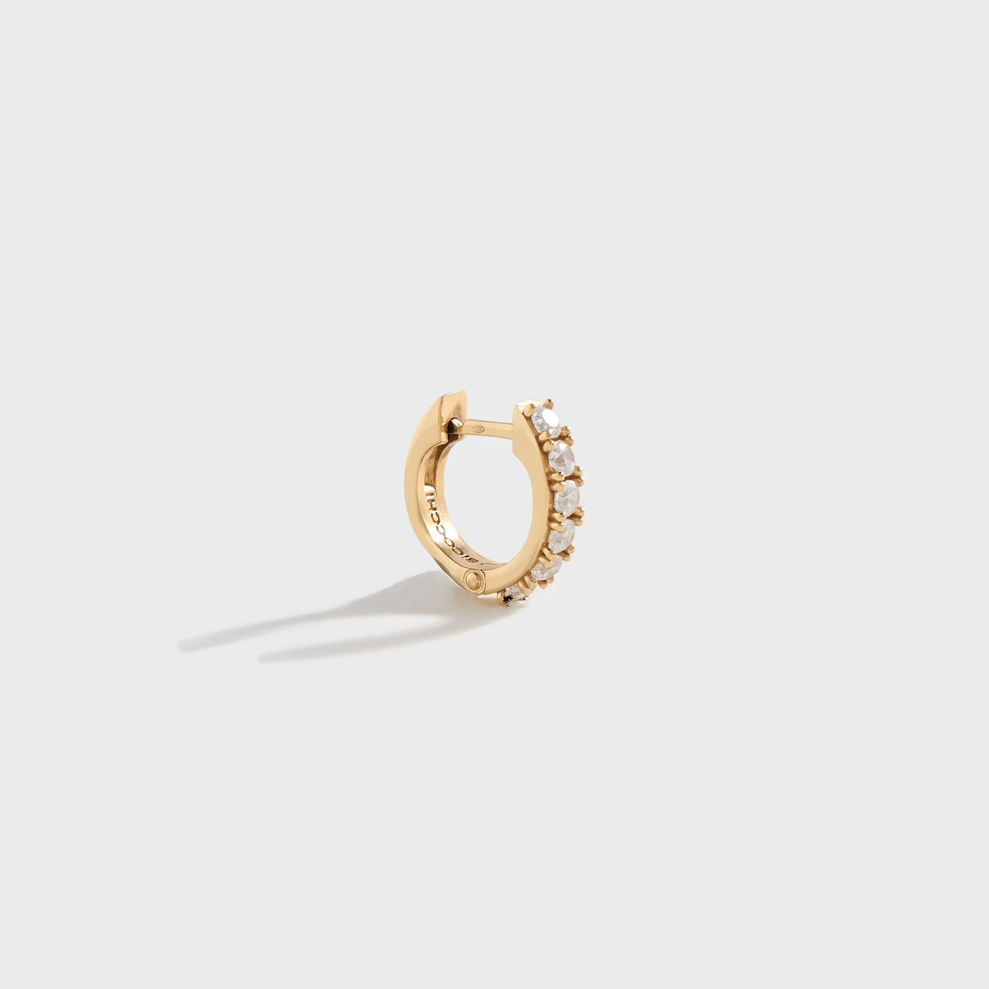 Gold Crystal Earring Single