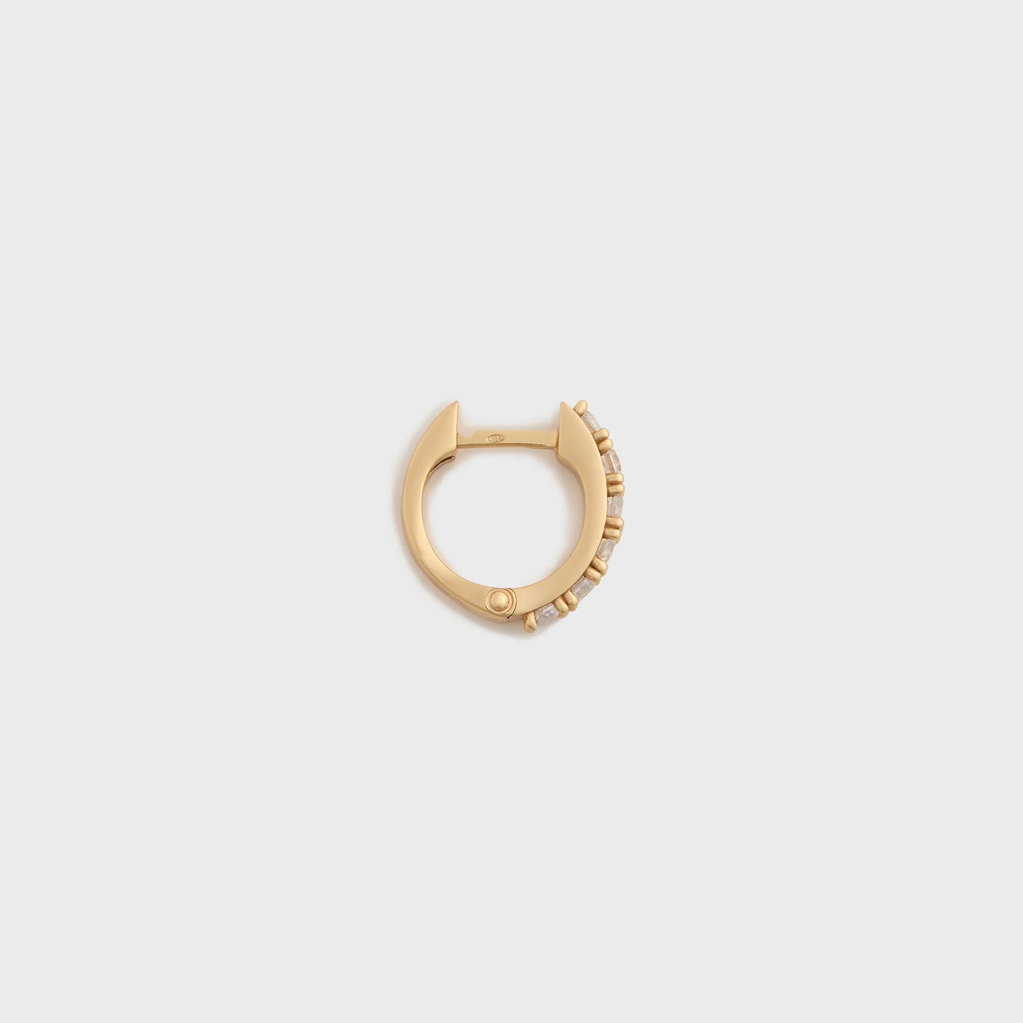 Gold Crystal Earring Single