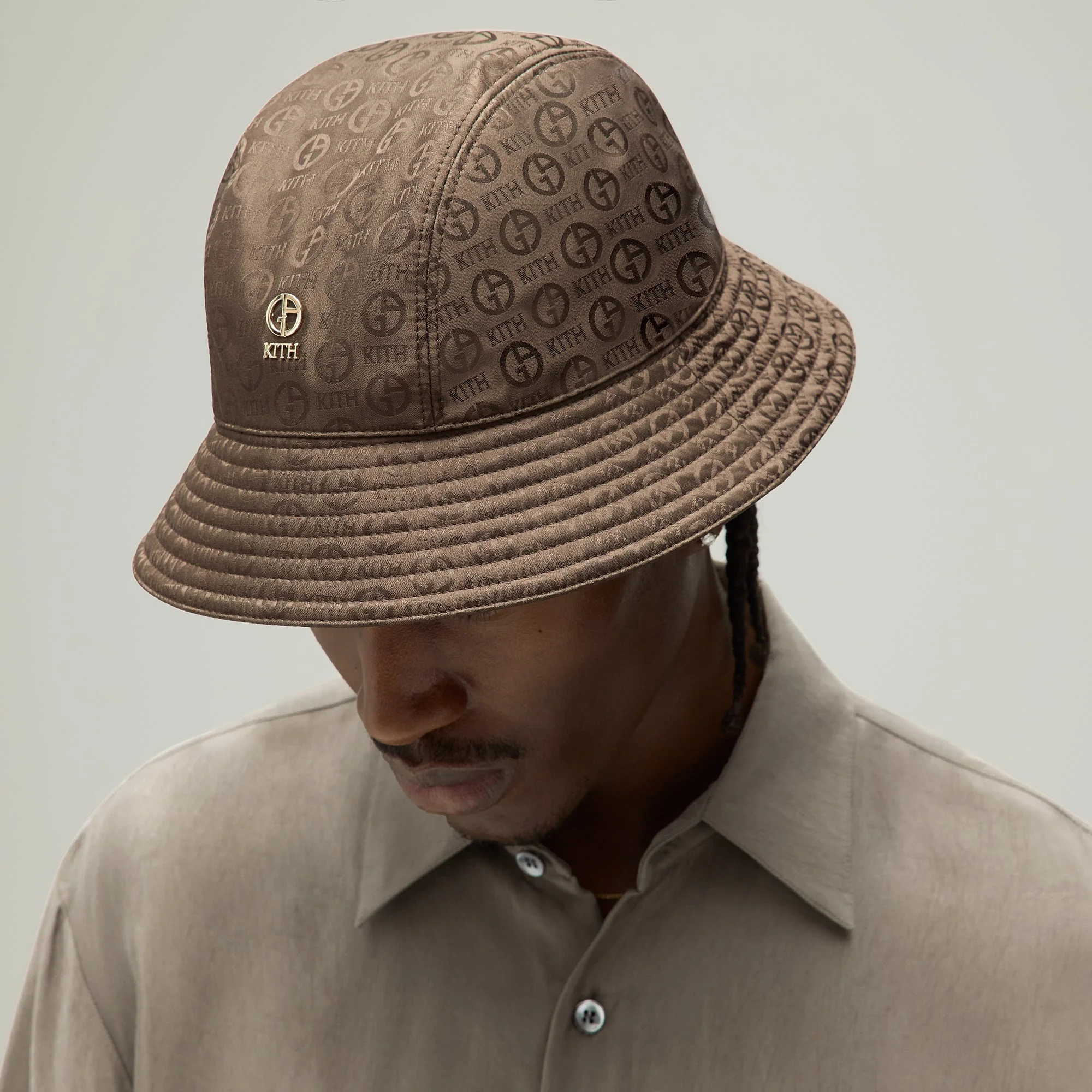 Giorgio Armani & Kith Jacquard Silk Camper Bucket Hat
