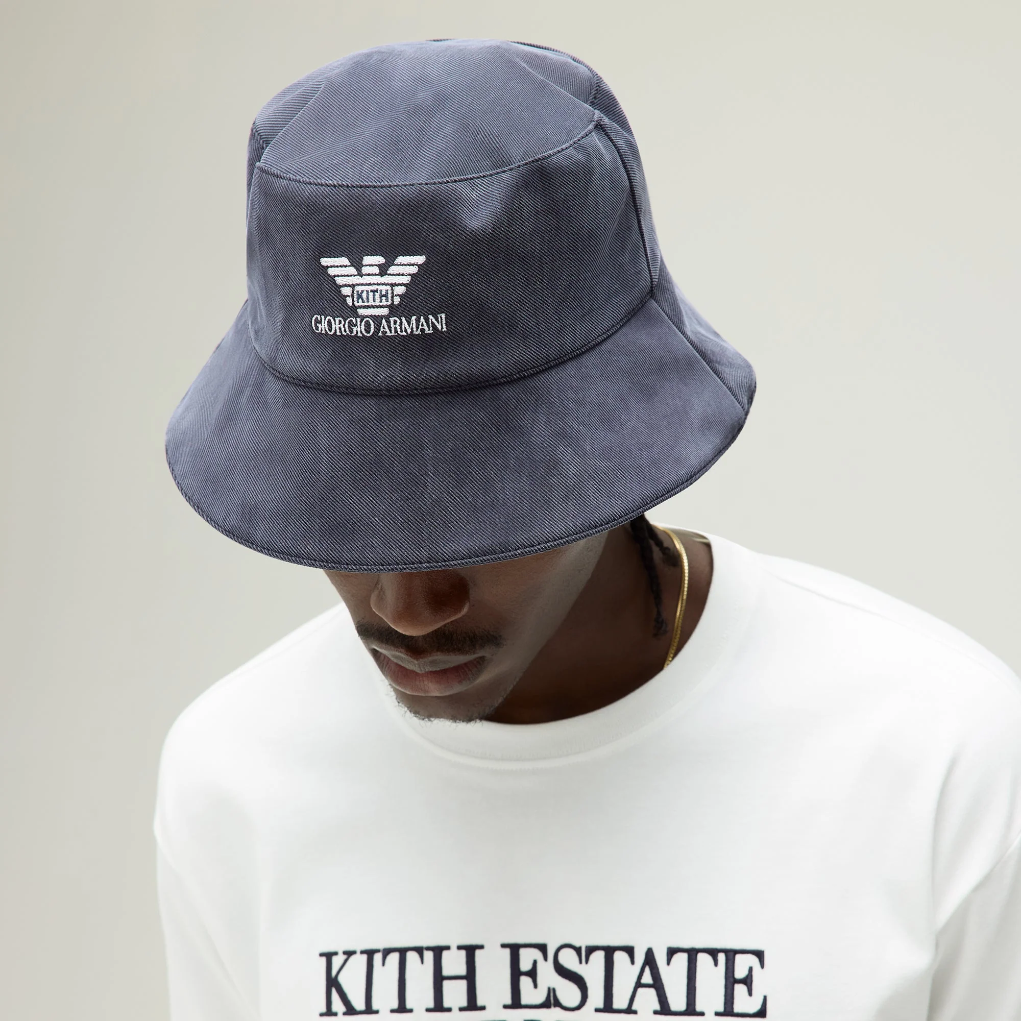 Giorgio Armani & Kith Cupro Jersey Bucket Hat