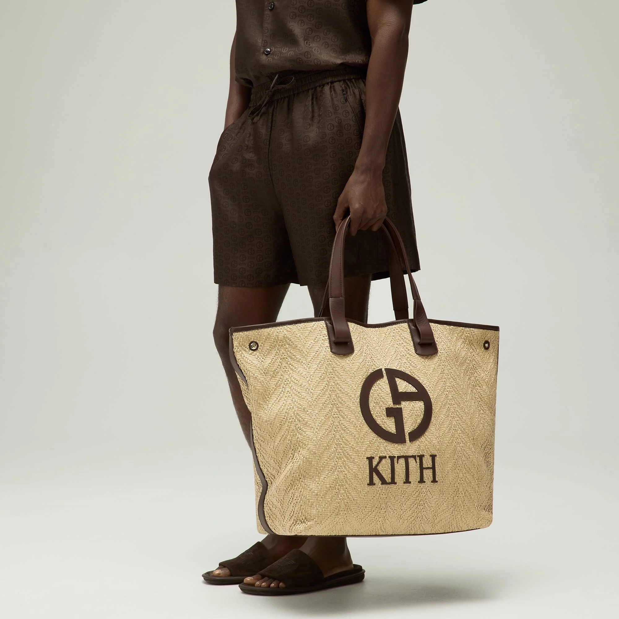 Giorgio Armani & Kith Raffia Tote