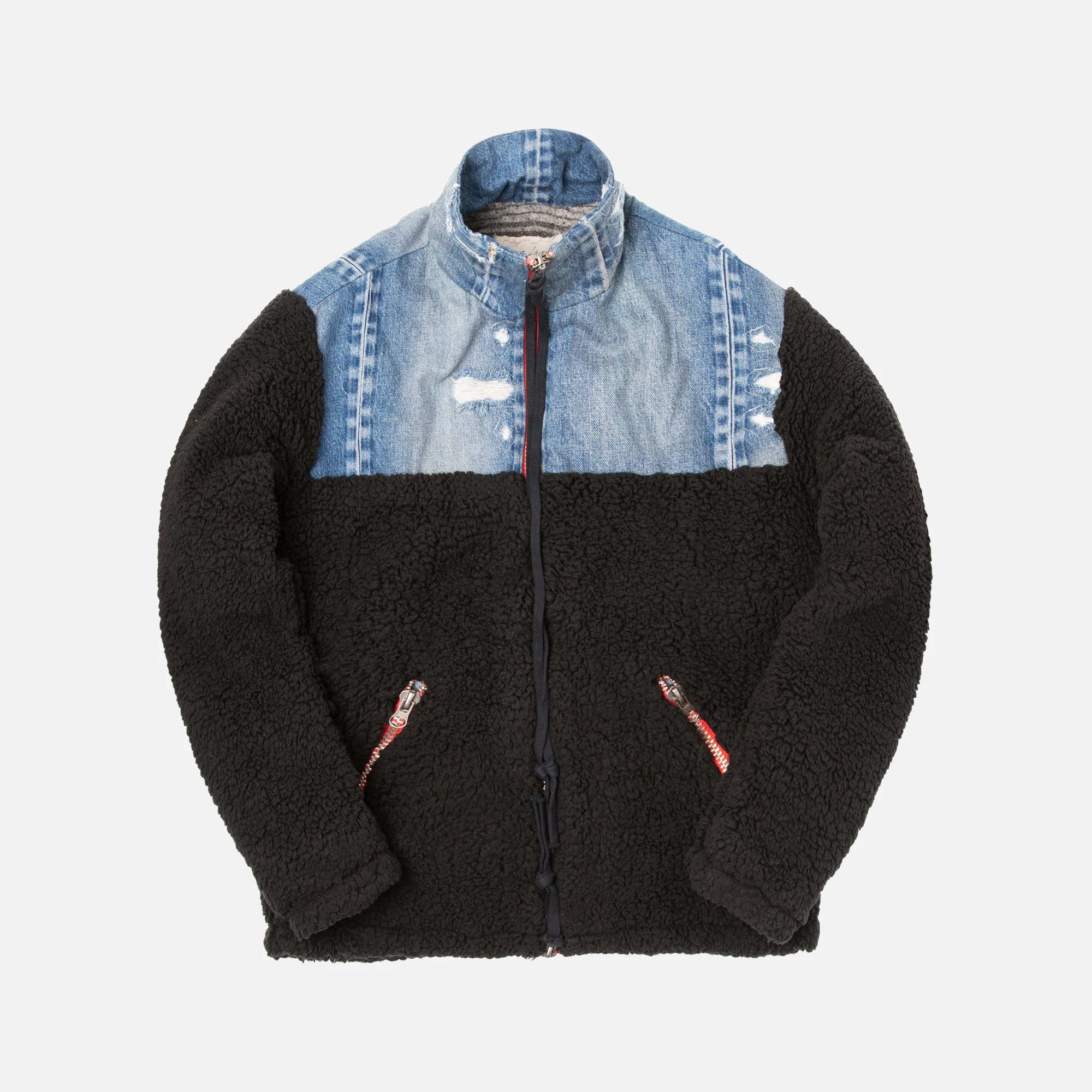 Denim Sherpa Hi-Tech Zip Pullover