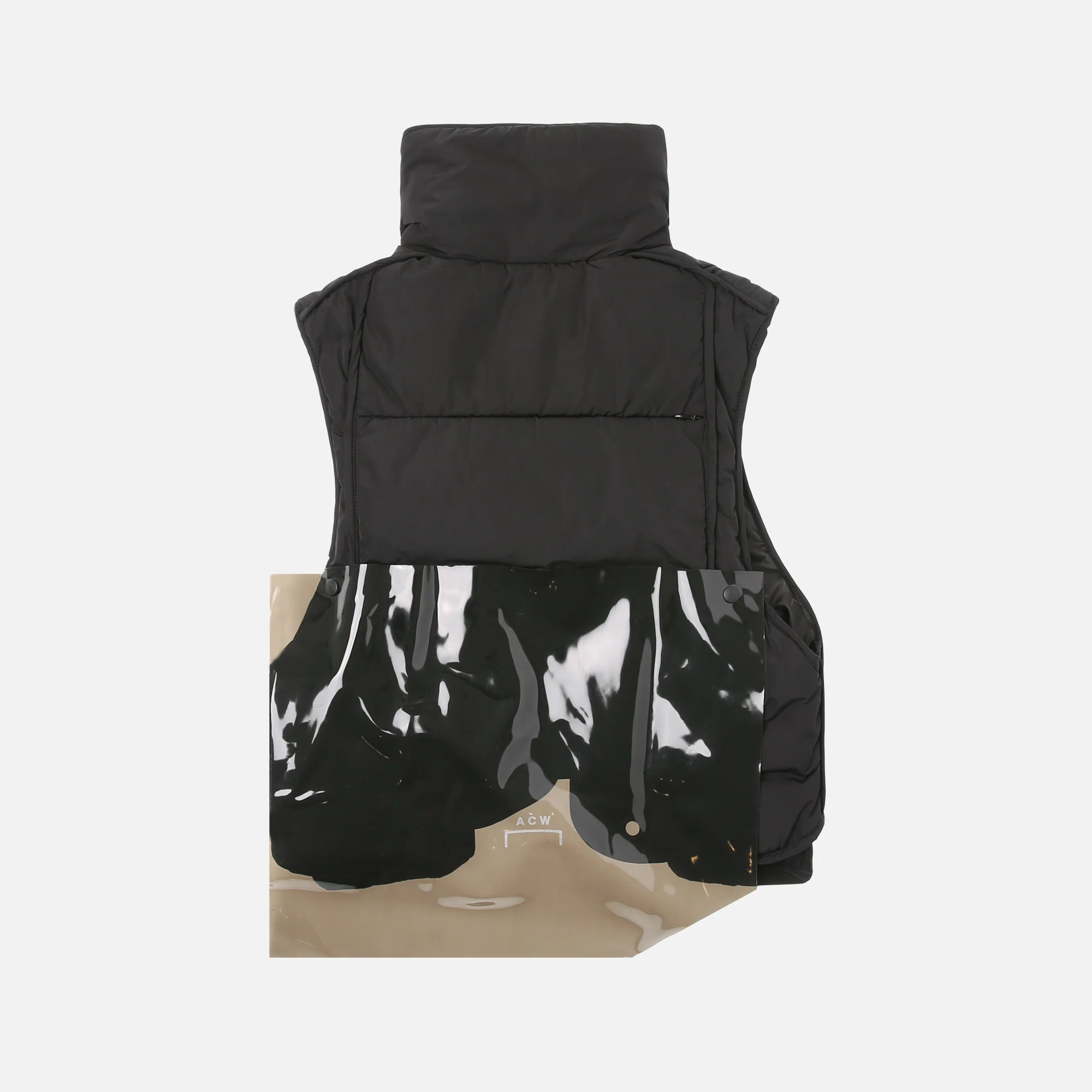 Step Front Nylon Padded Crop Vest