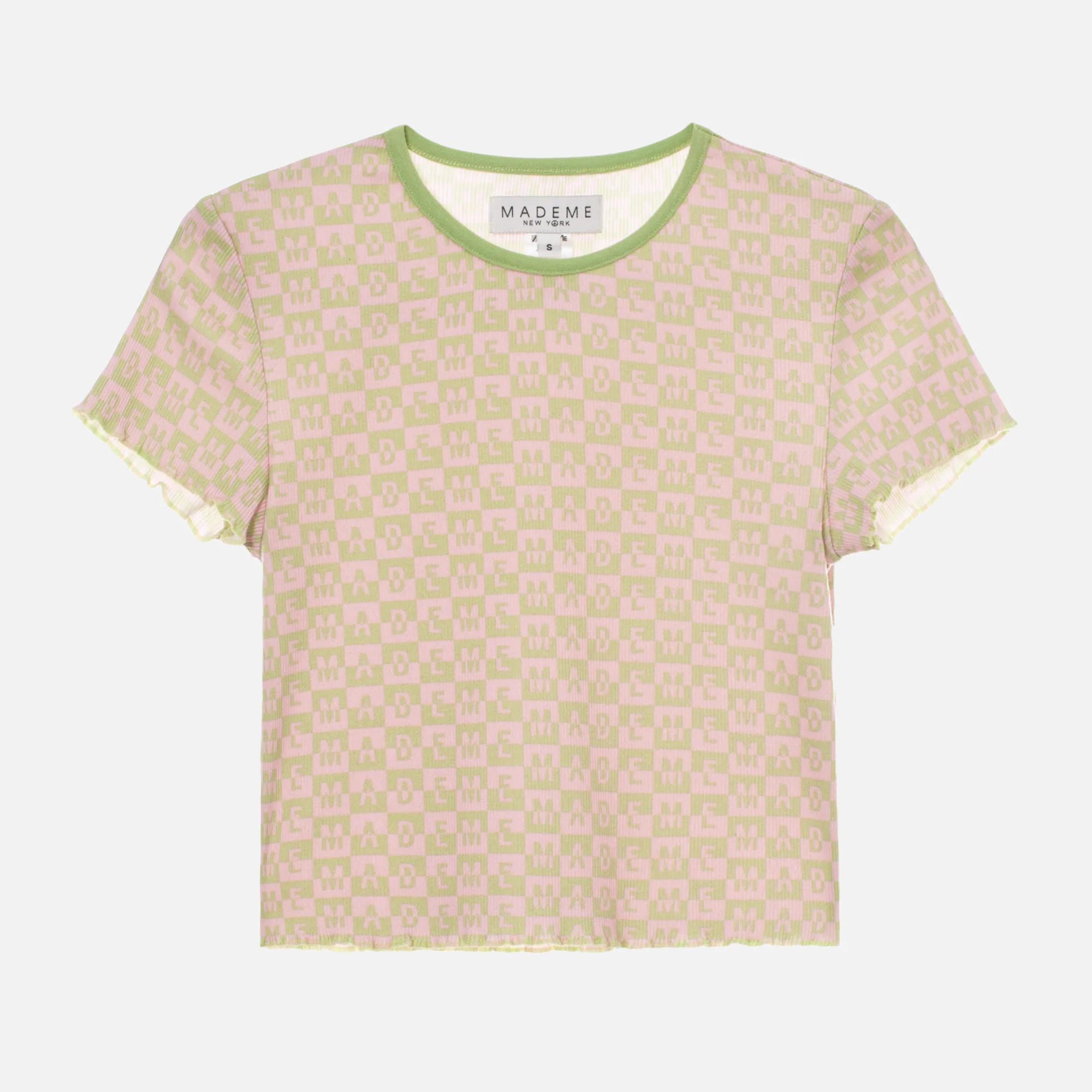 Checkered Logo Rib Top