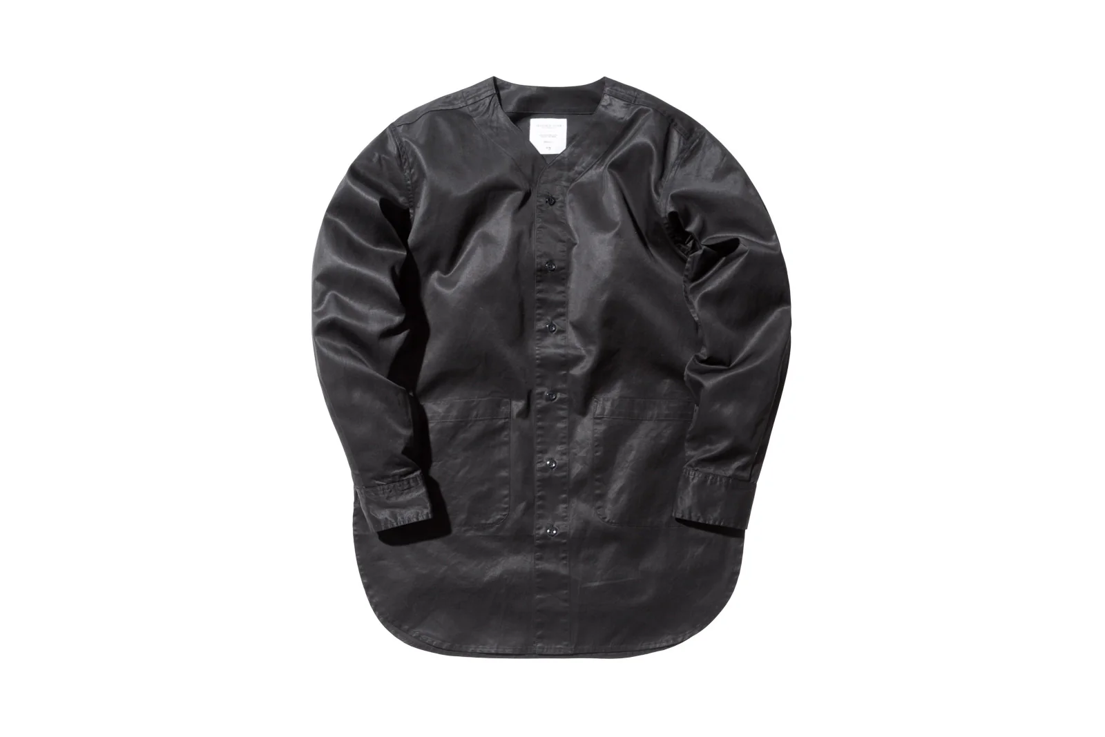 Collarless Shirt Coat