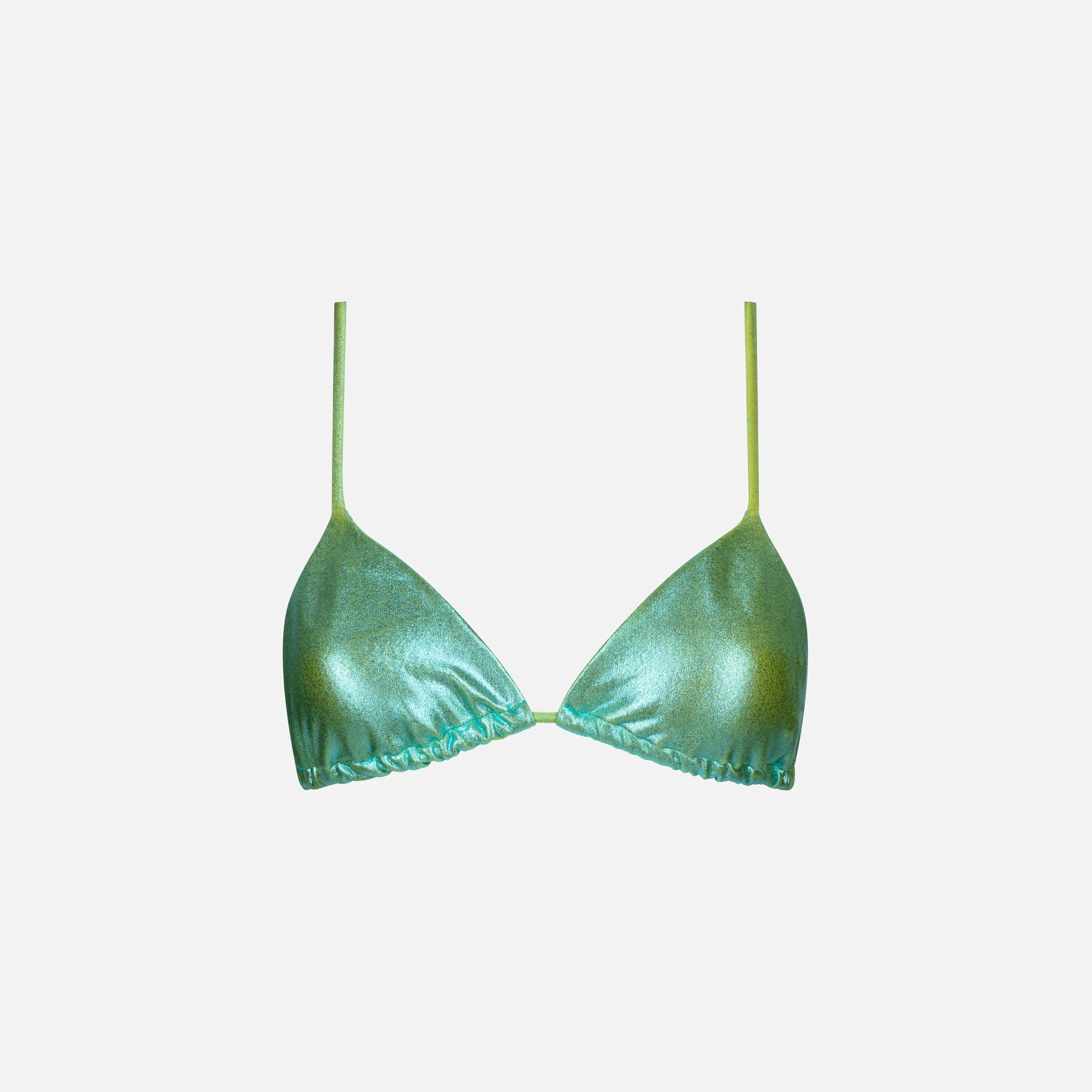 Metallic Triangle Bikini Top