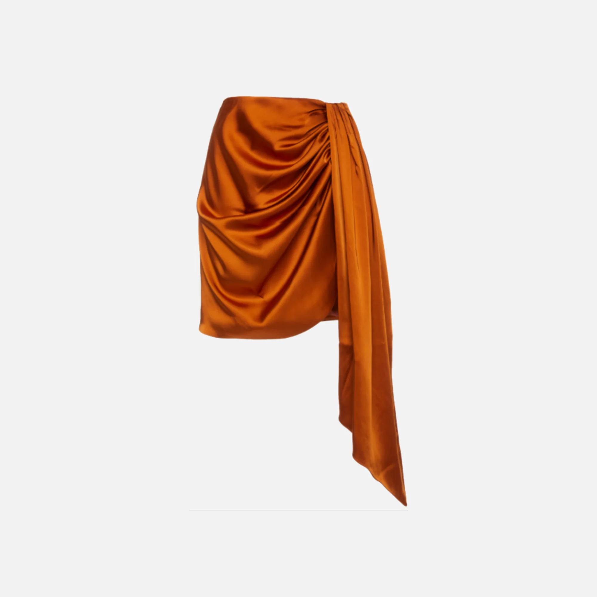 Jonathan Simkhai Mae Satin Draped Mini Skirt