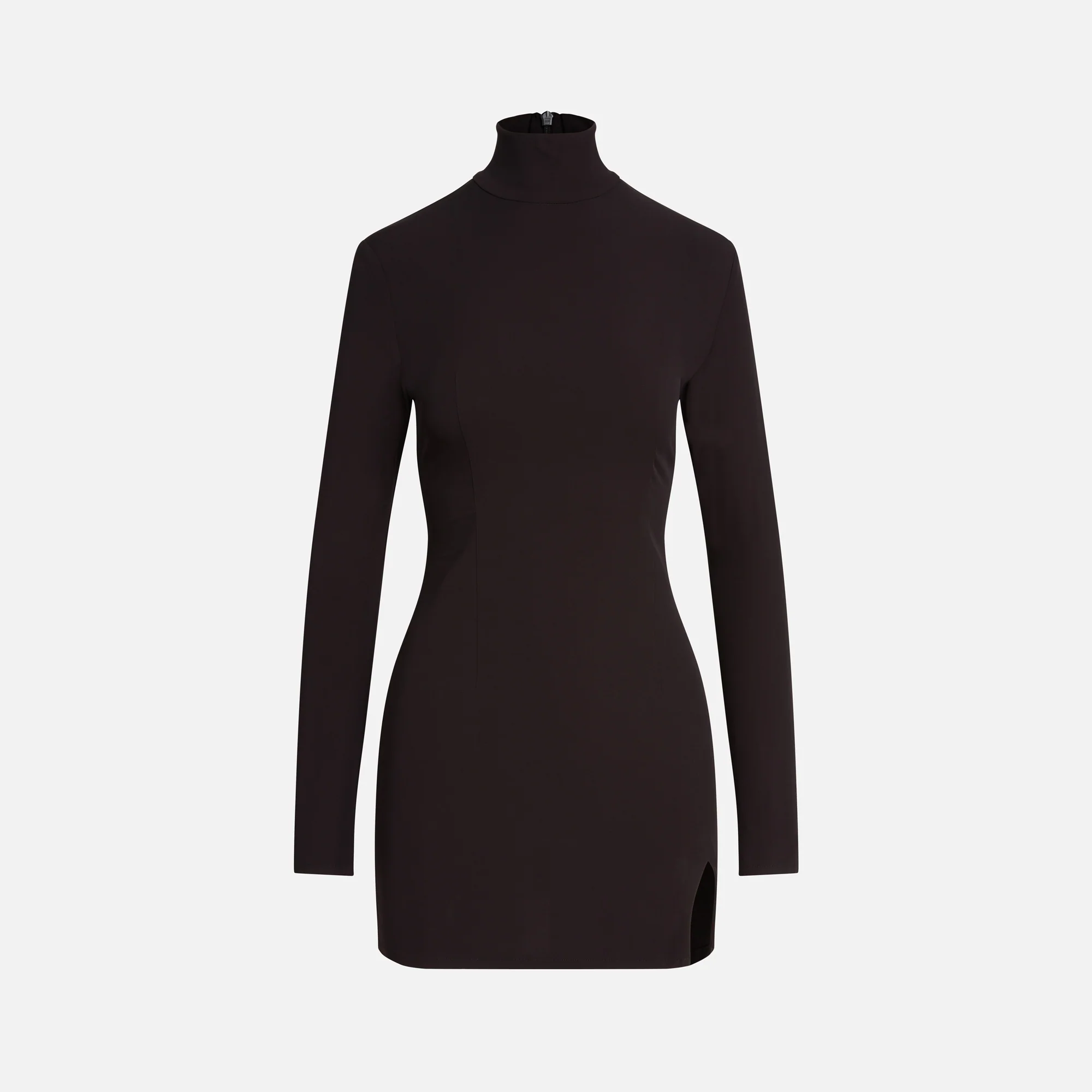 Mini High Neck Slit Dress