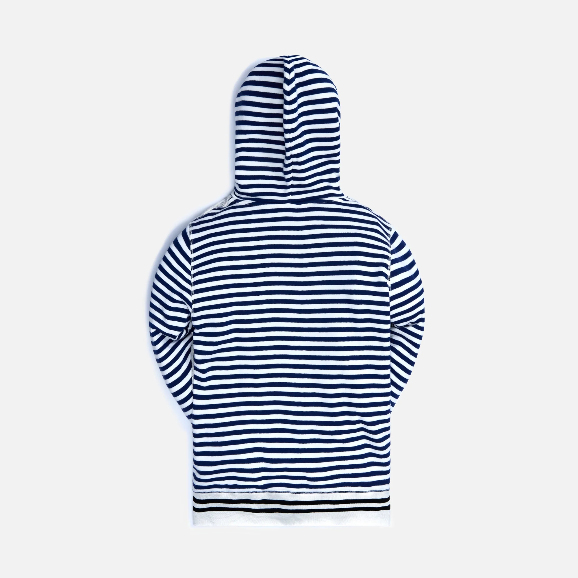 Reverse Fleece Anagram Striped Hoodie