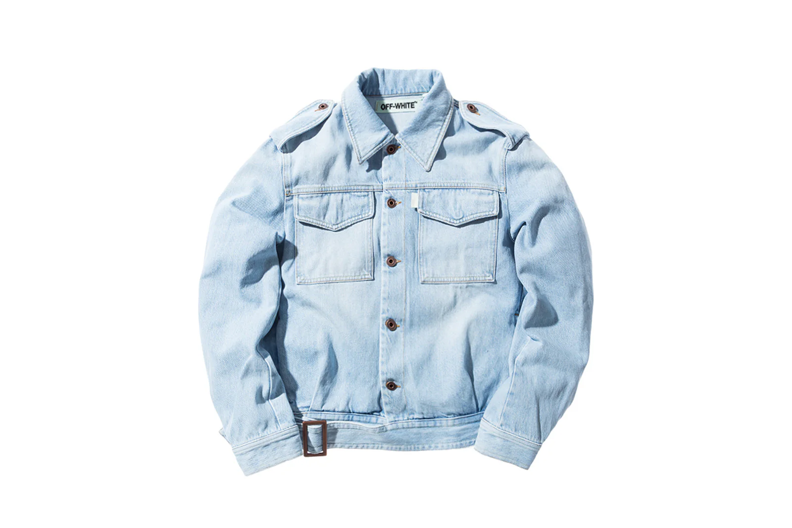 Denim Military Jacket Bleach