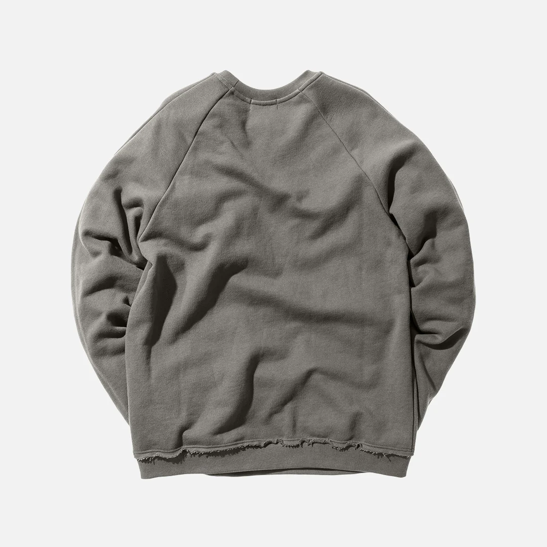 Raw Edge Raglan Crew