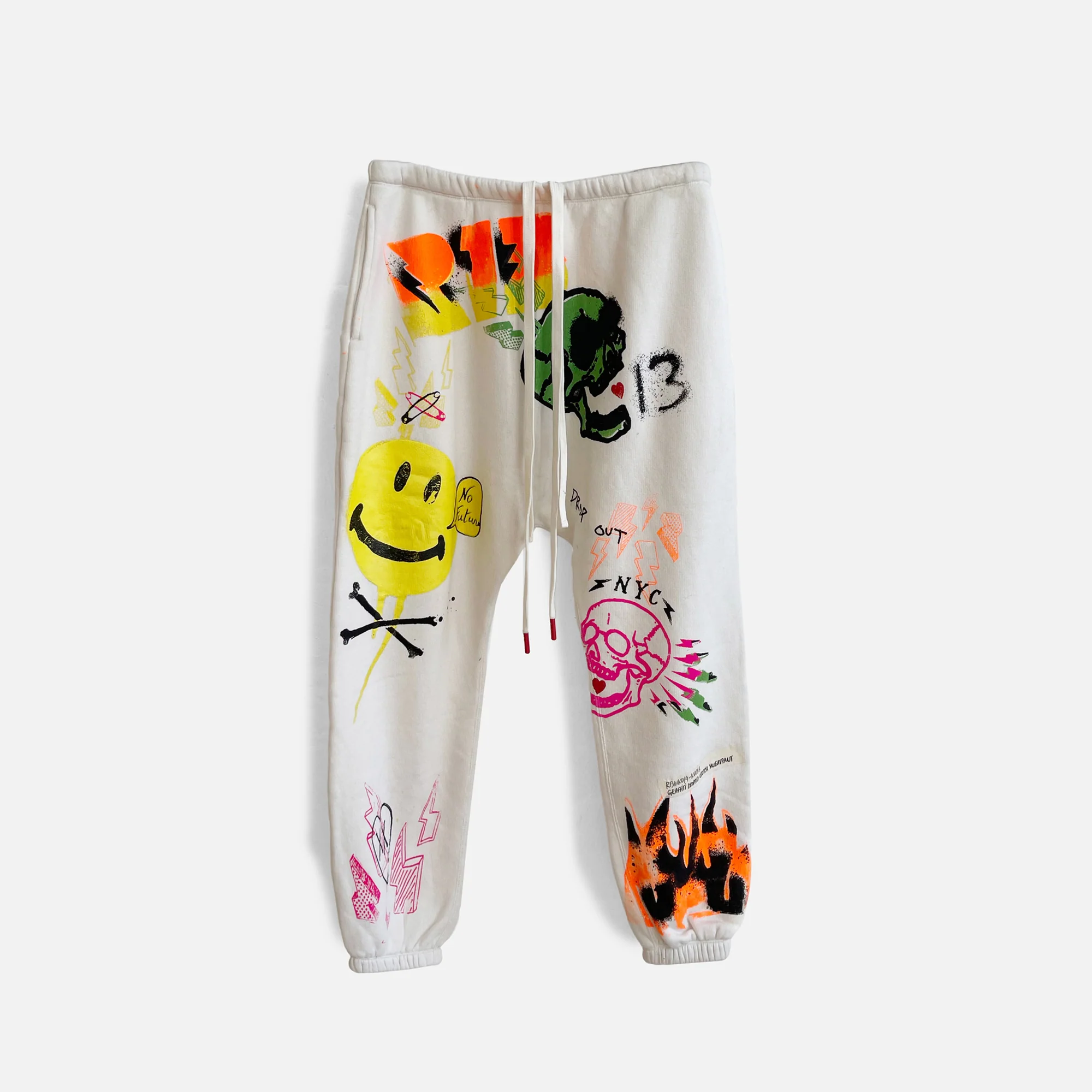 Graffiti Dropped Crotch Sweats