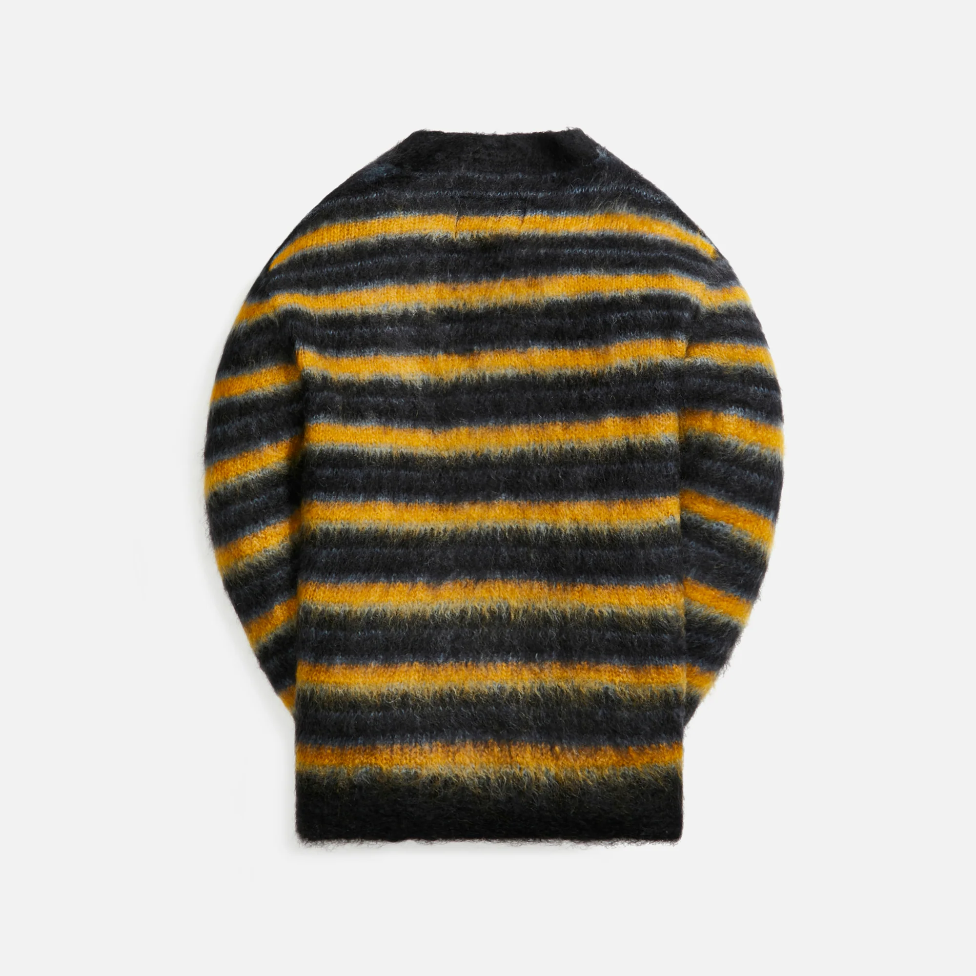 Iconic Brushed Mohair Stripe V-Neck Cardigan