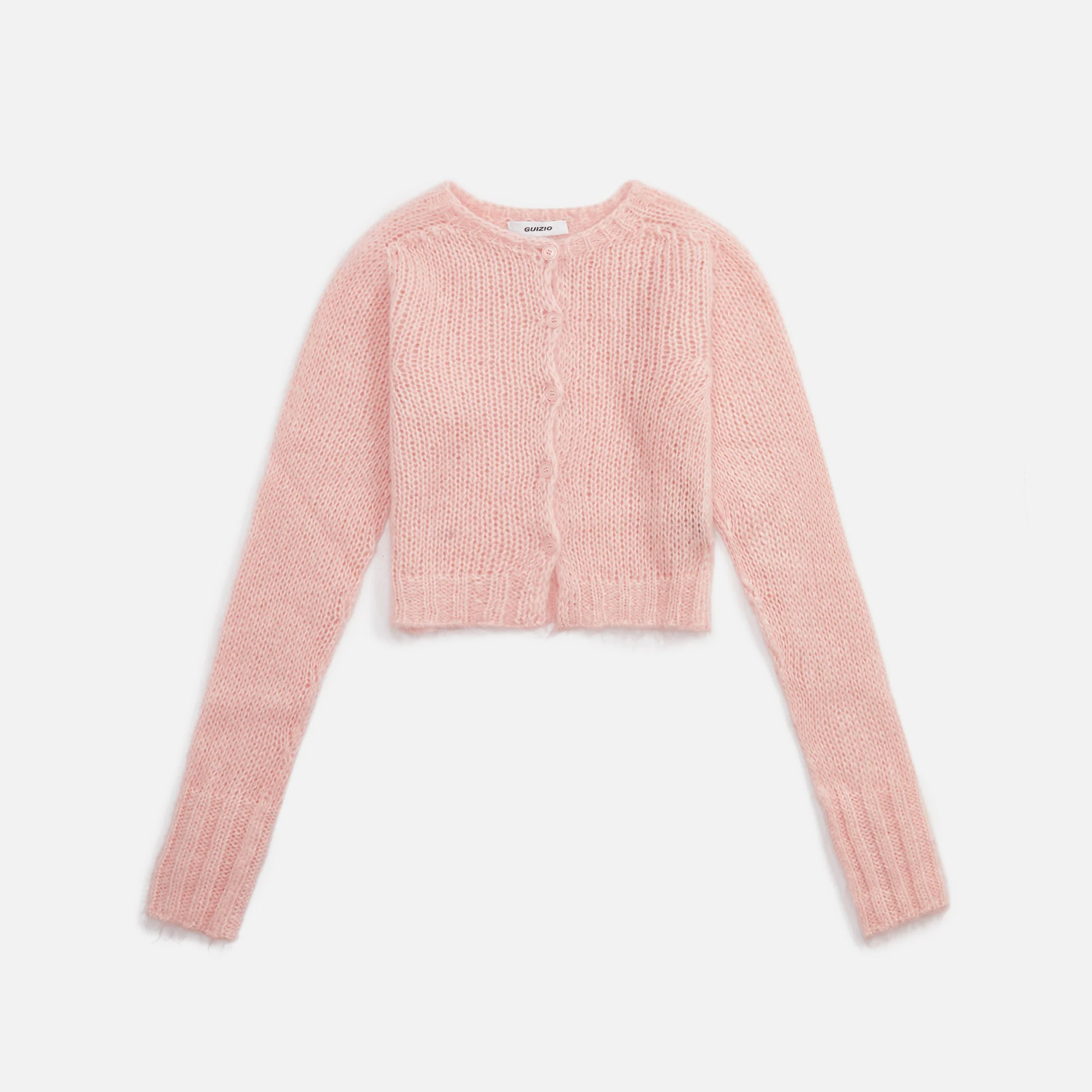 Mohair Fuzzy Cropped Cardigan