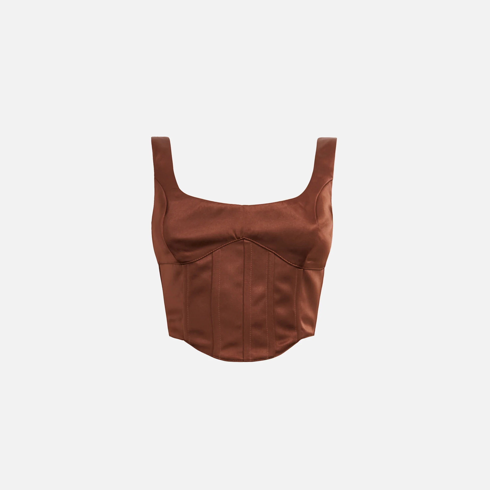 Satin Lace Up Bustier Top