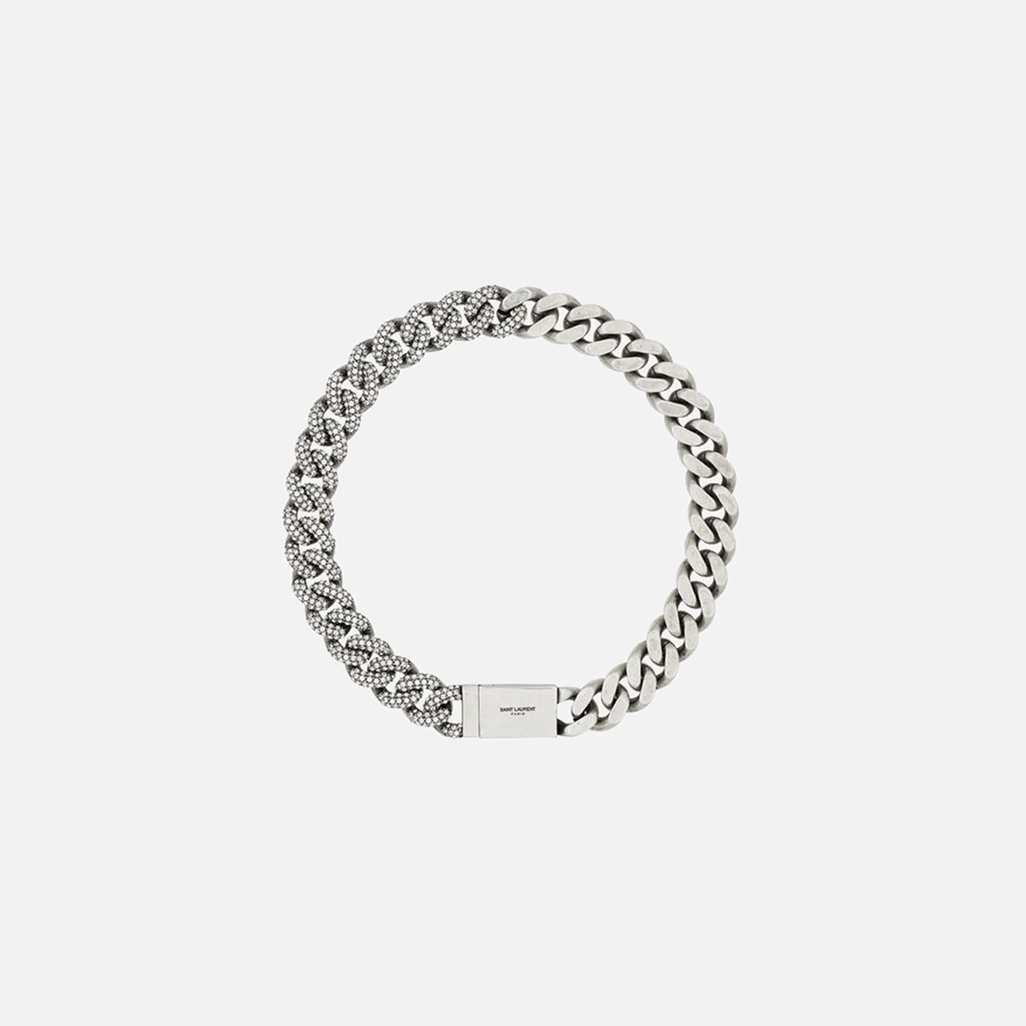 Rhinestone Thick Curb Chain Necklace