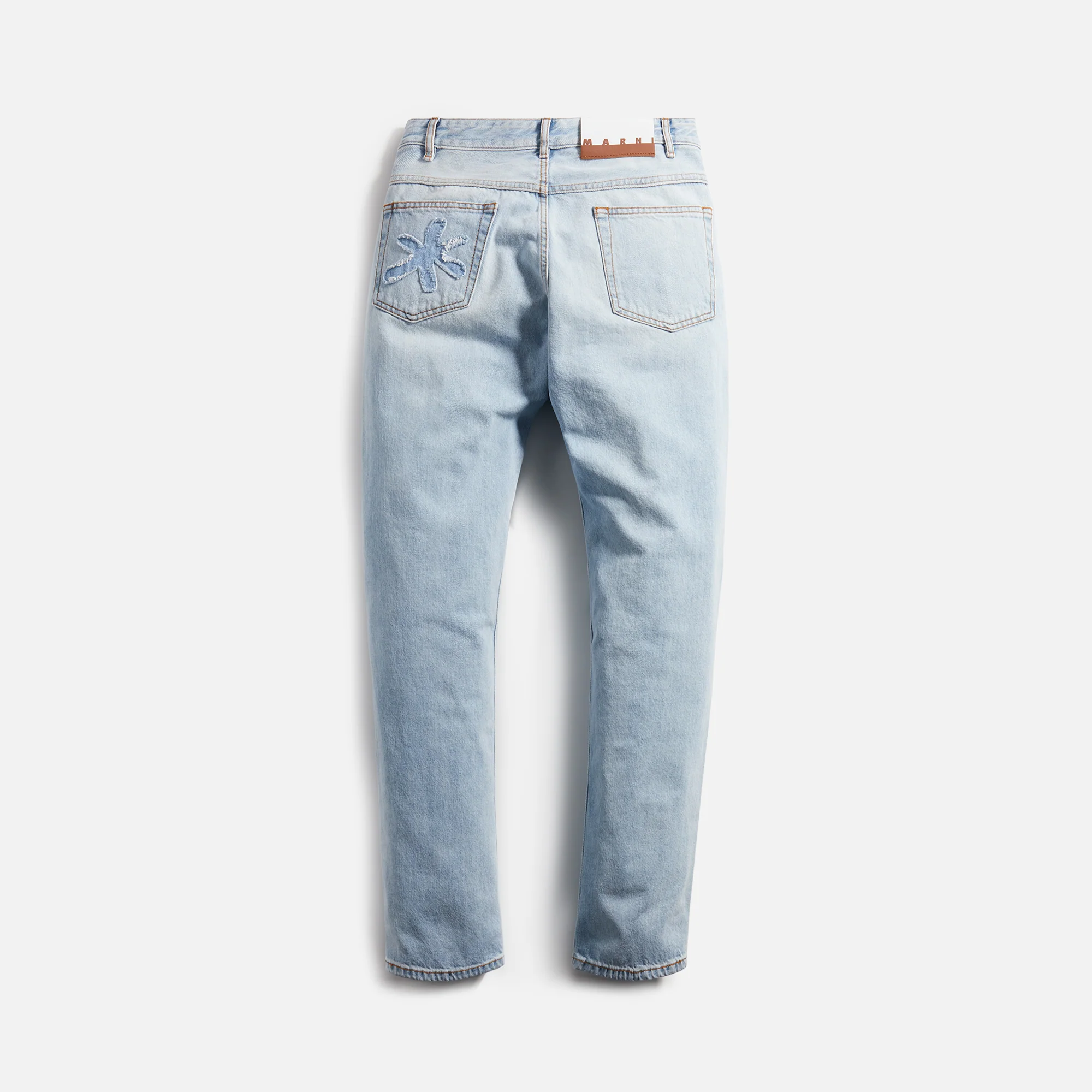 5 Pocket Bleached Denim Daisy Pant