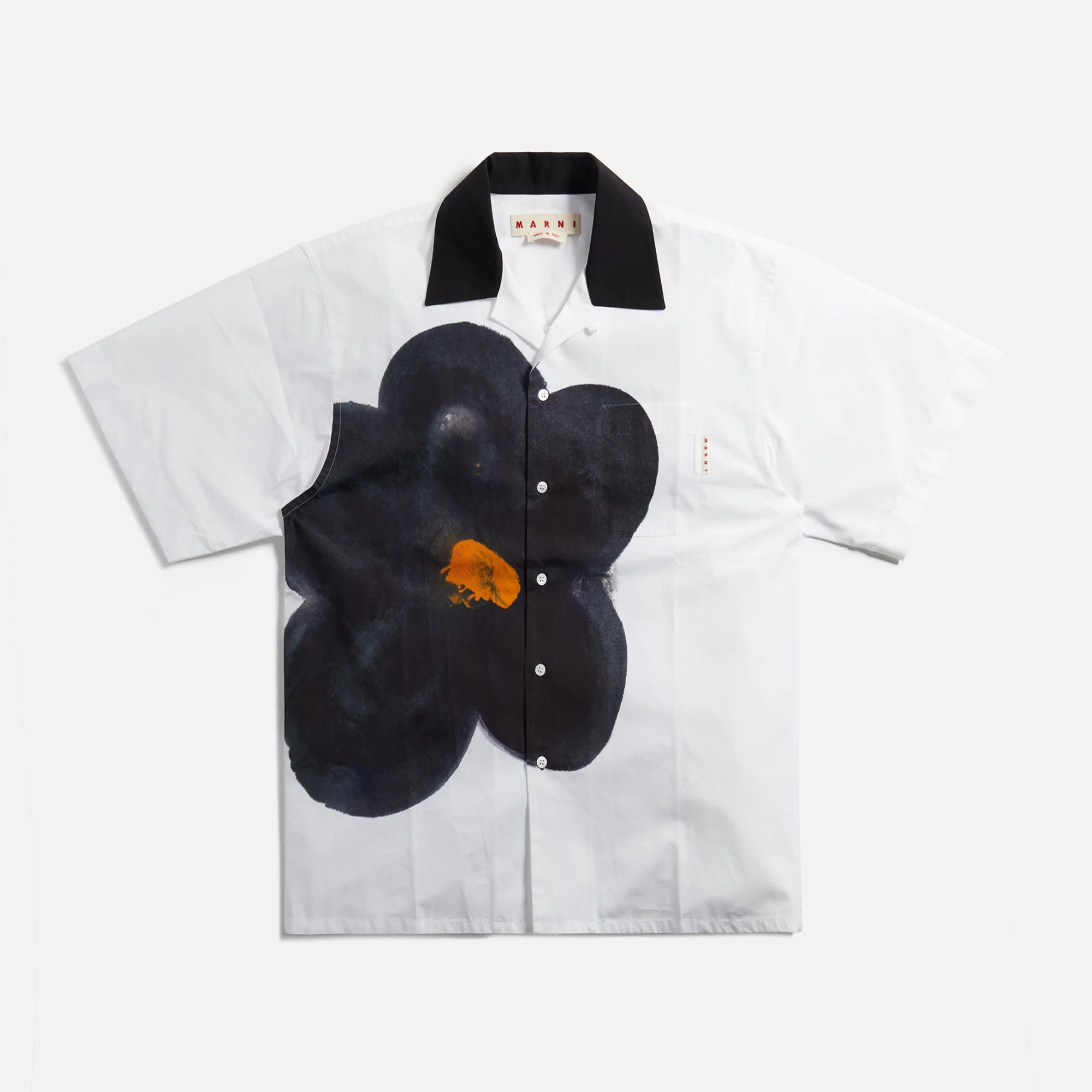 Black Daisy Organic Poplin Bowling Shirt