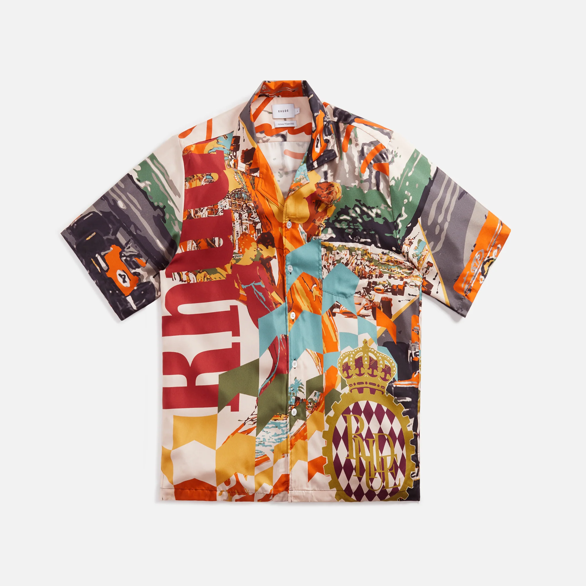 Silk Racing Button Up Shirt