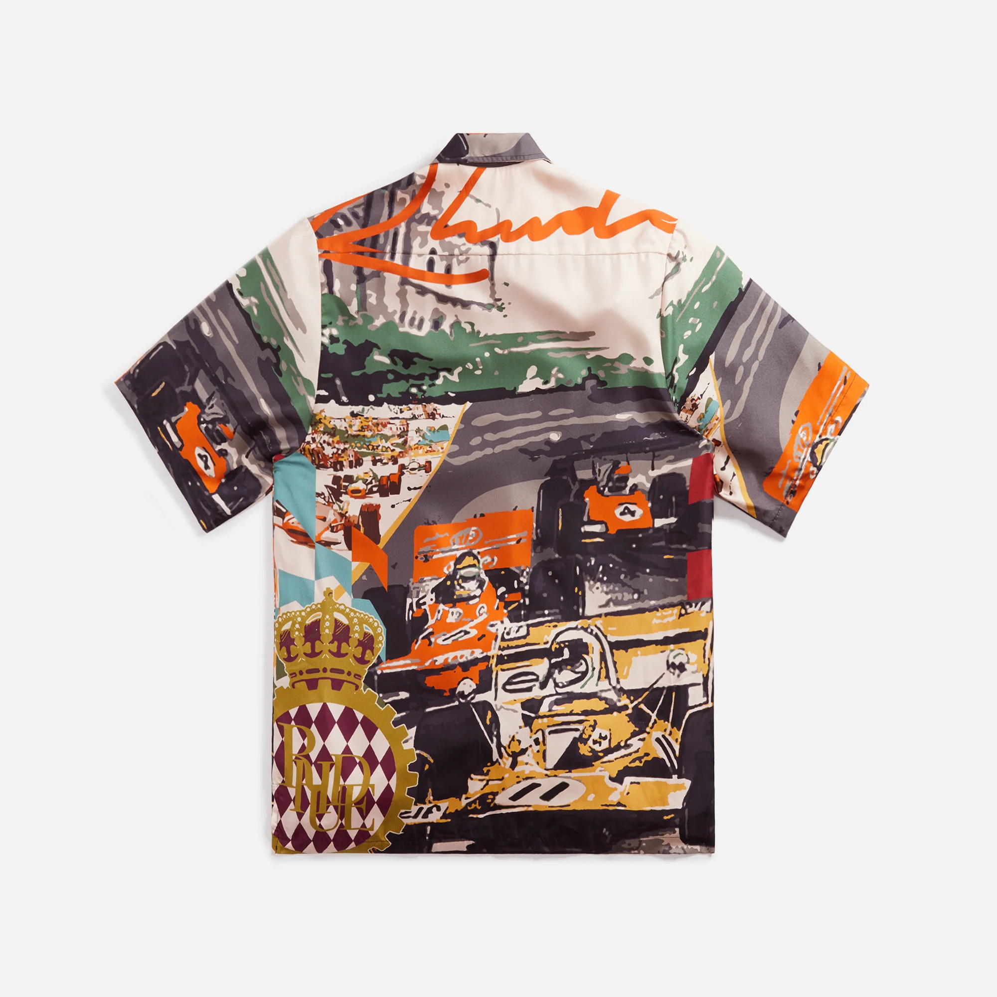 Silk Racing Button Up Shirt