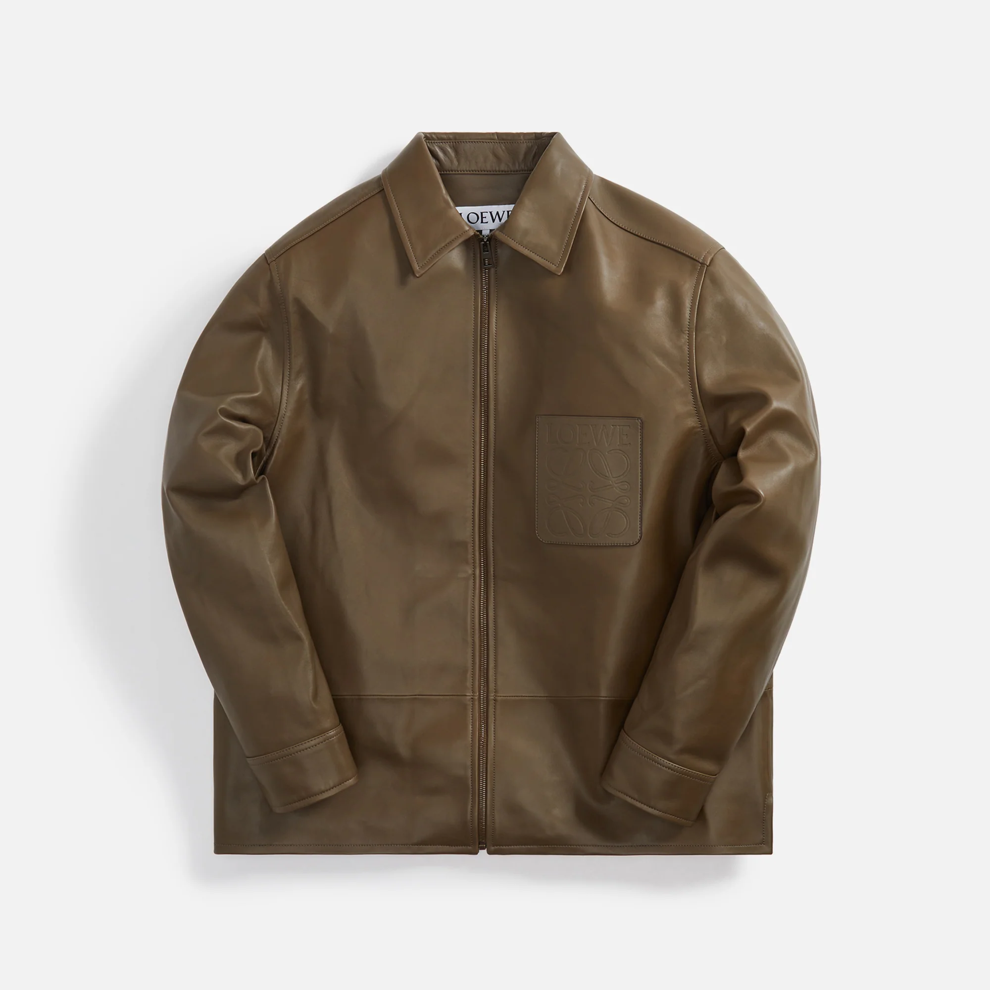Leather Zip Overshirt
