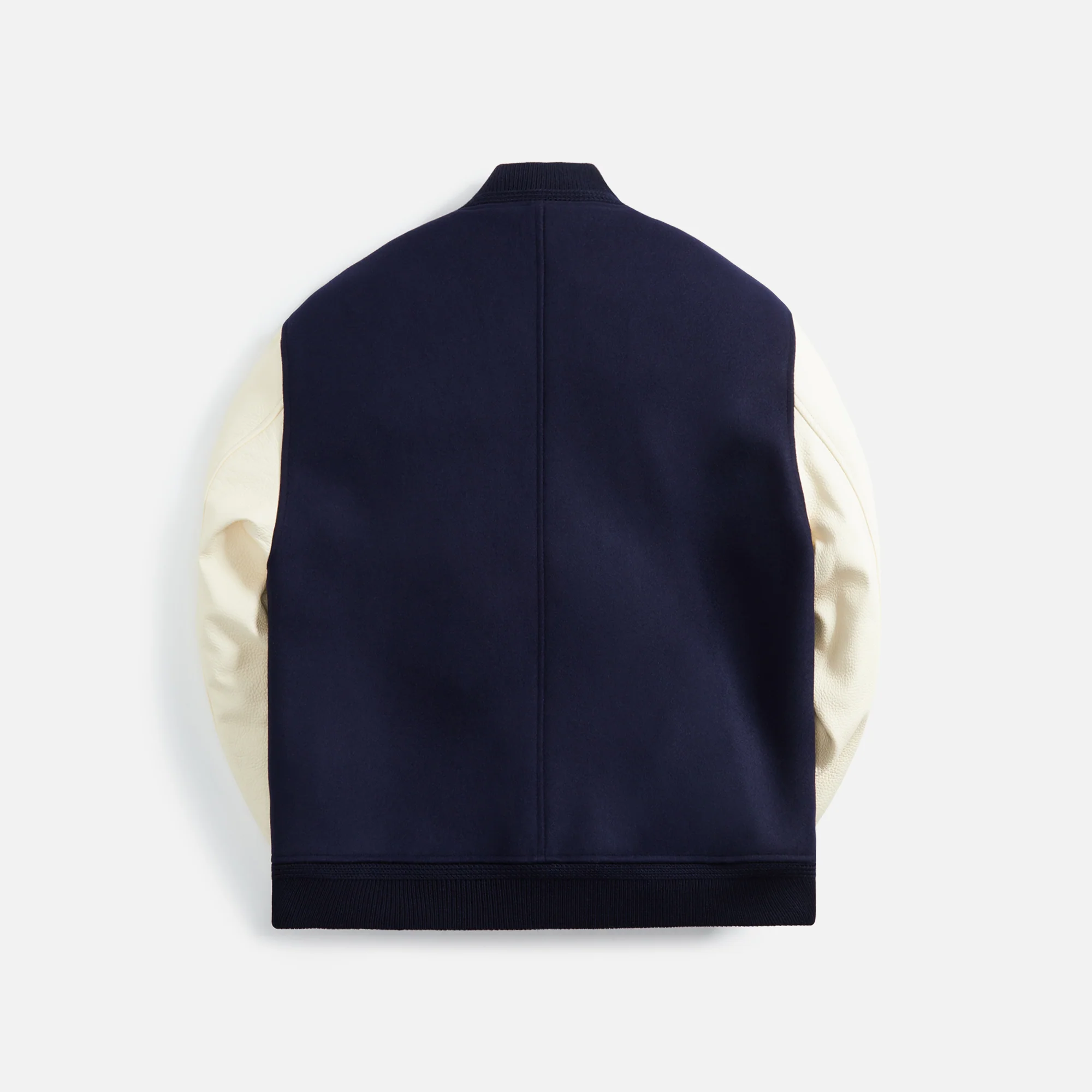 Leather Sleeve Bomber Jacket