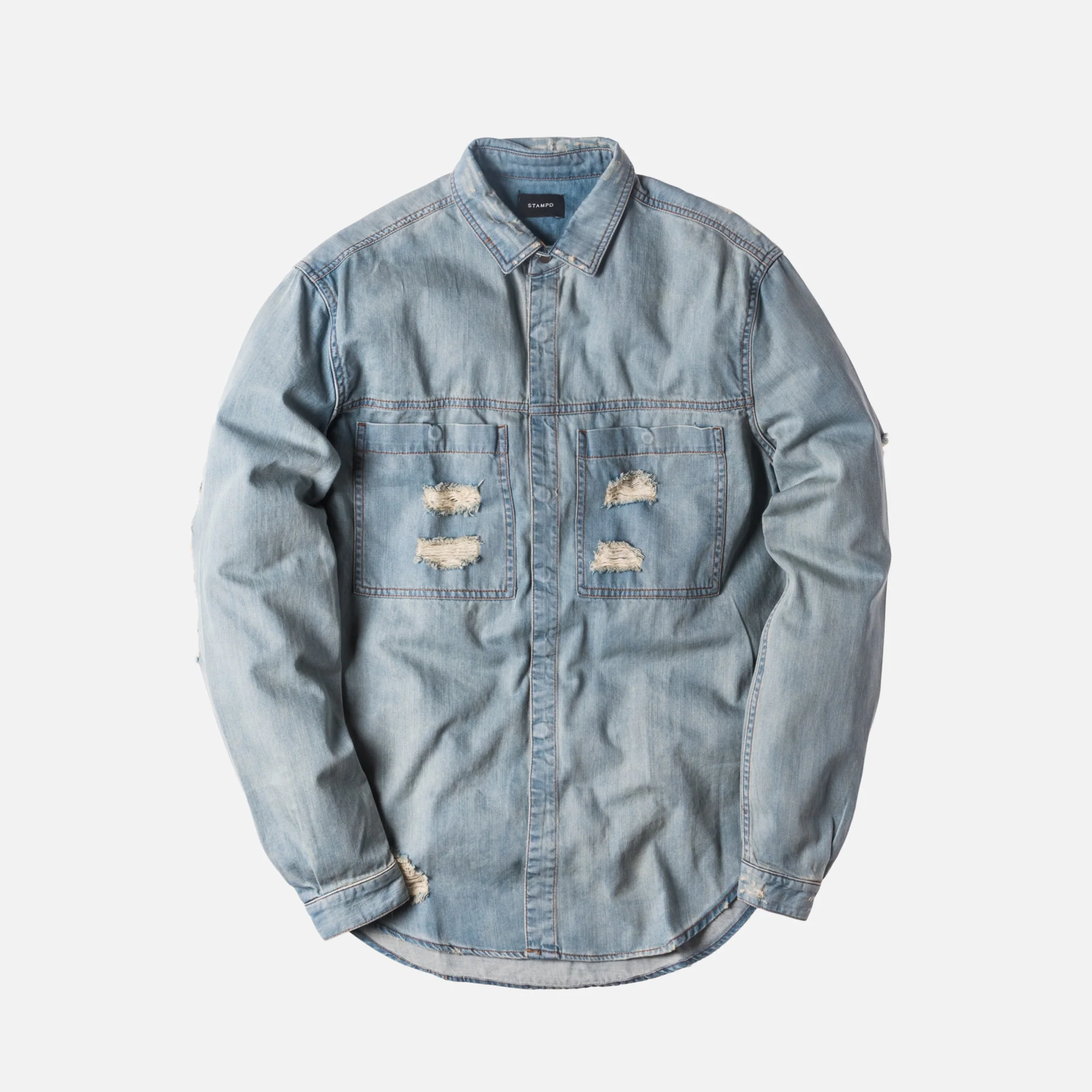 Distressed Against Denim Shirt