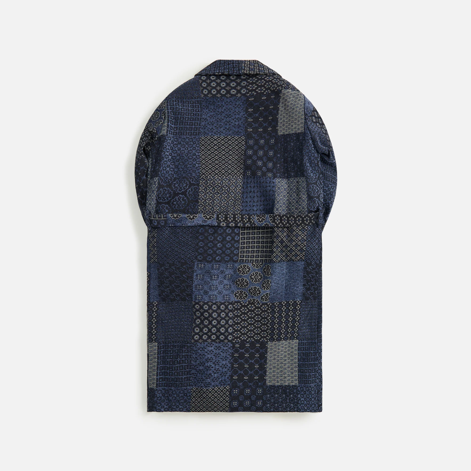 Patchwork Shawl Collar Robe Coat