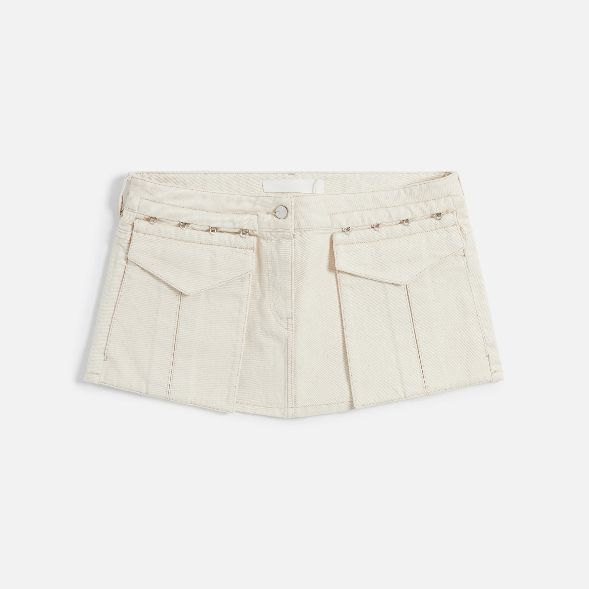Denim Cargo Mini Skirt