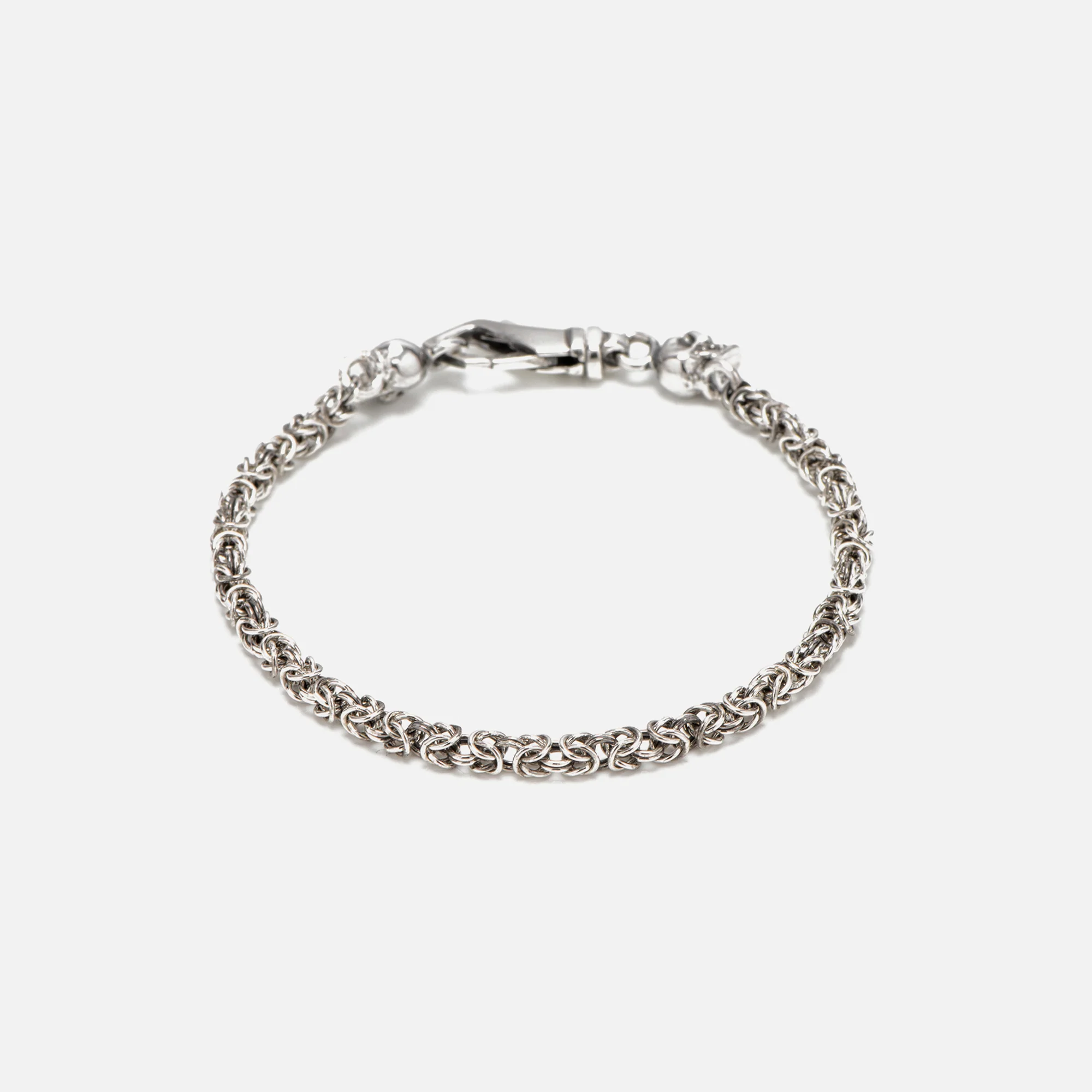 Small Byzantine Chain Skull Bracelet