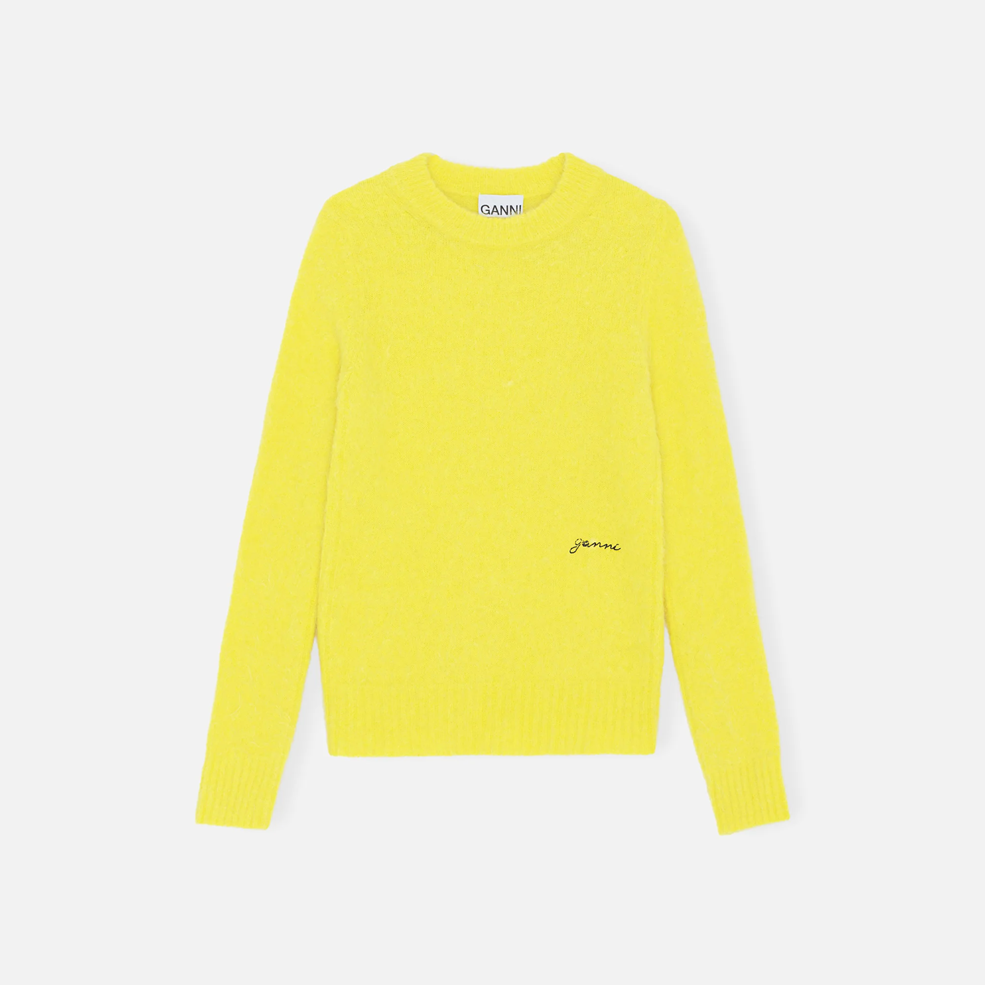 Brushed Alpaca O-Neck Sweater