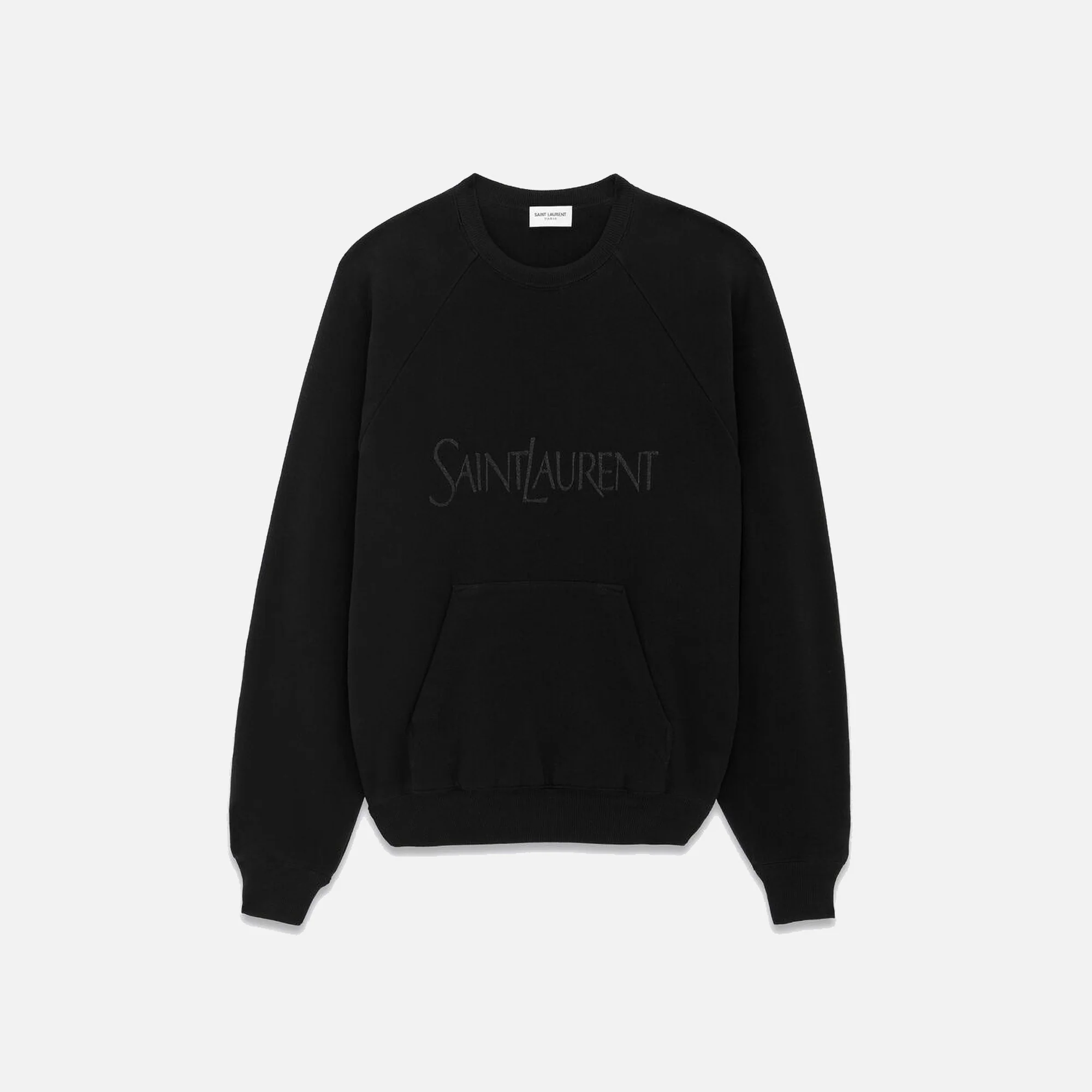 Col Rond Raglan Sweater- Noir