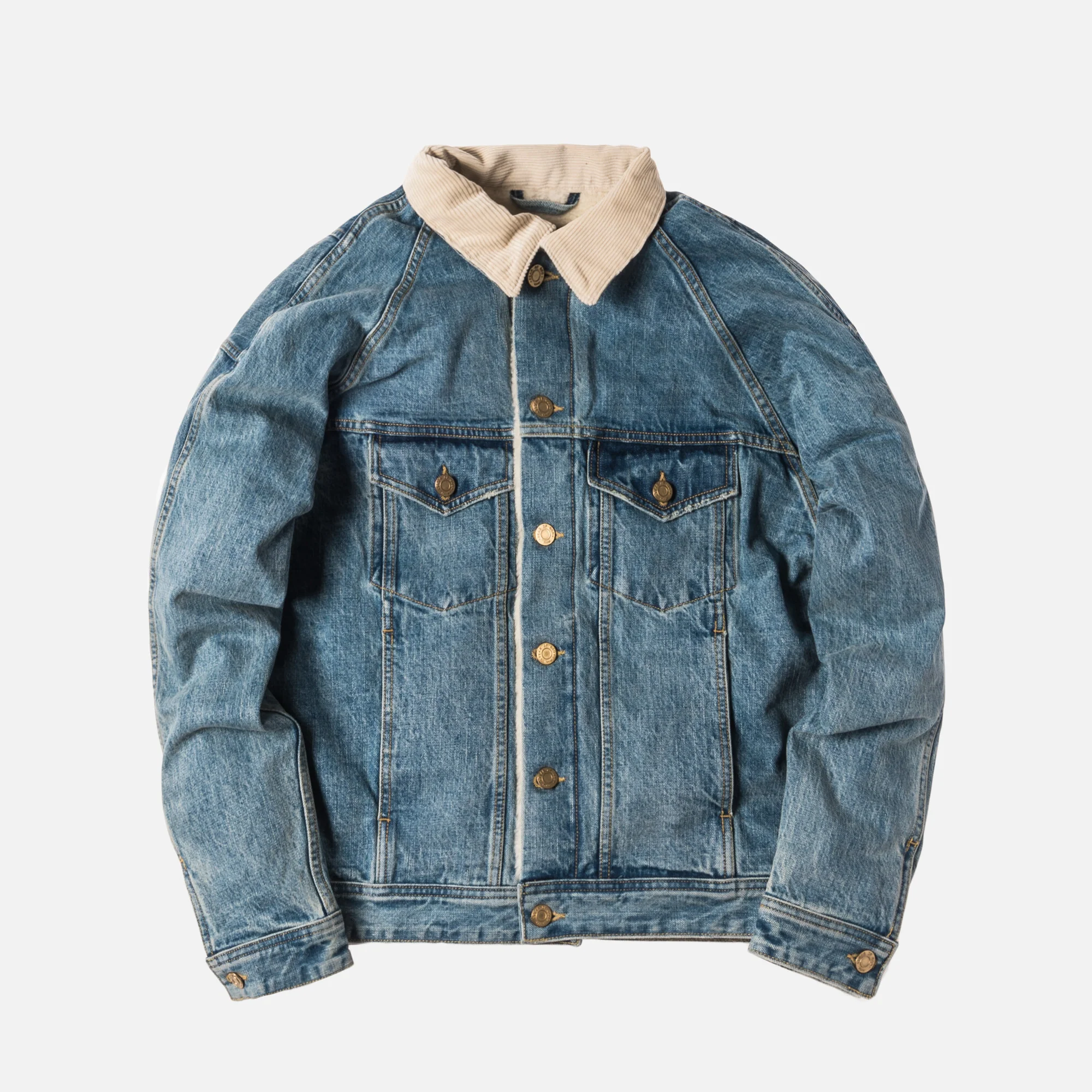 Selvedge Denim Alpaca Trucker Jacket