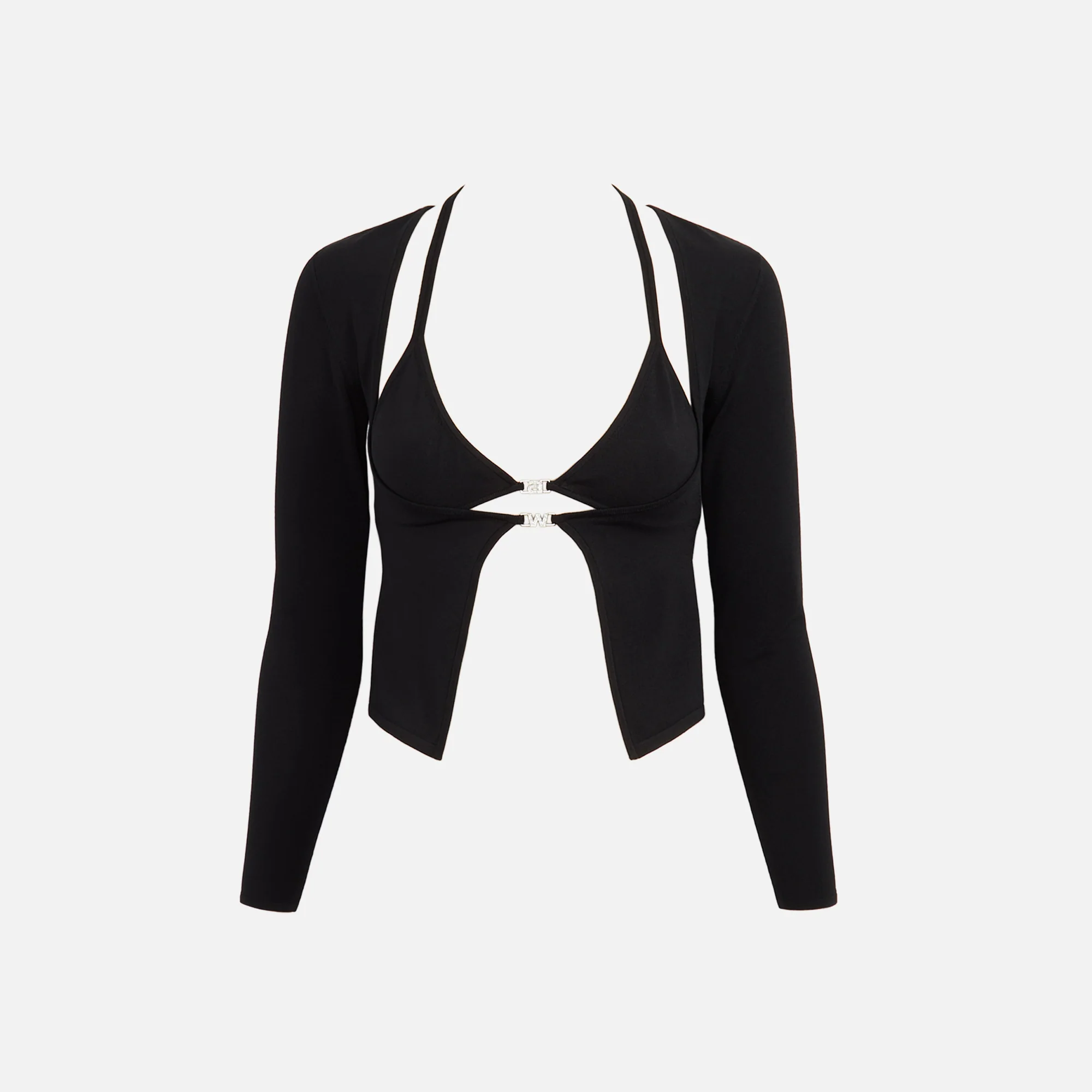 Twinset Hybrid Bikini Cardigan with Crystal Logo