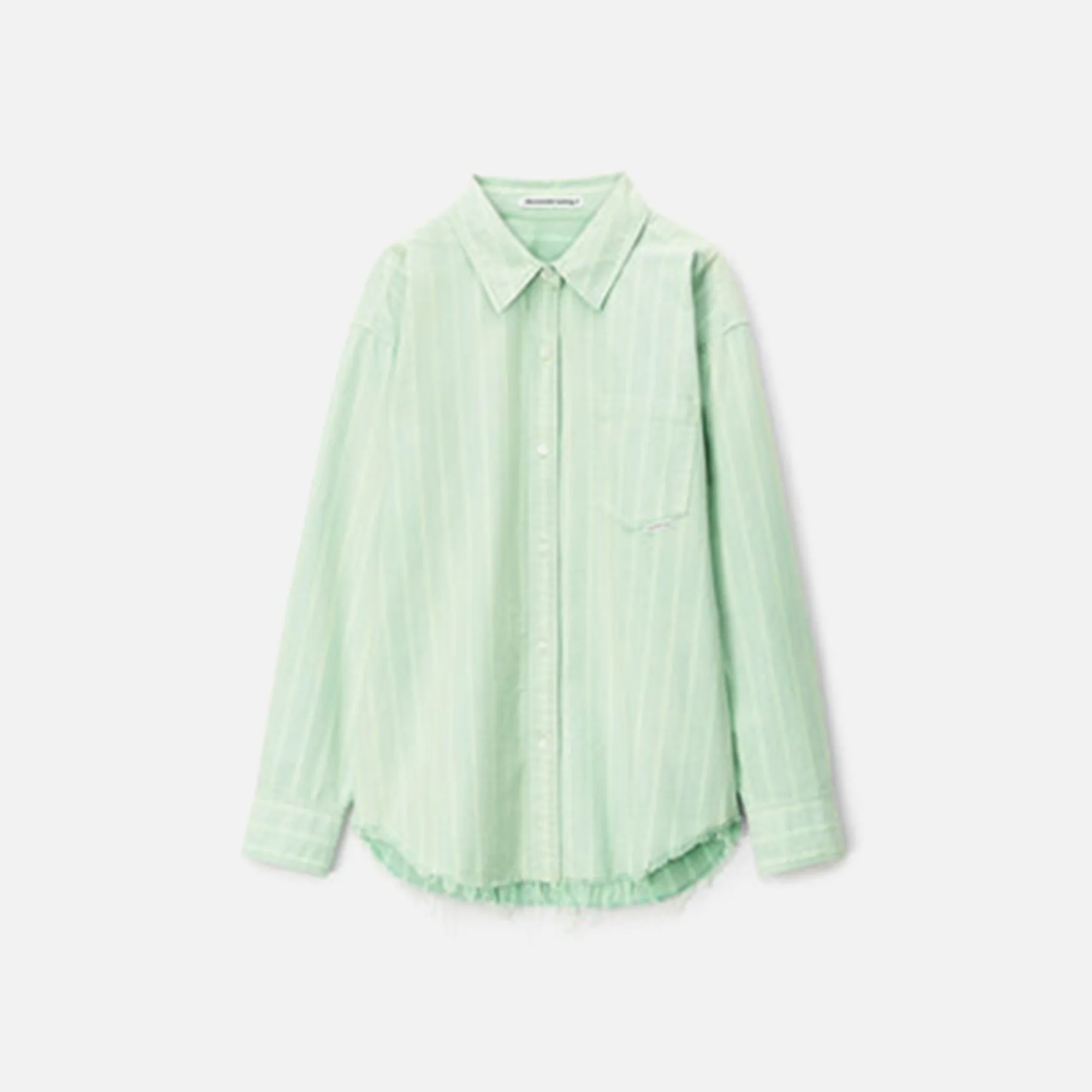Boyfriend Shirt with Raw Hem