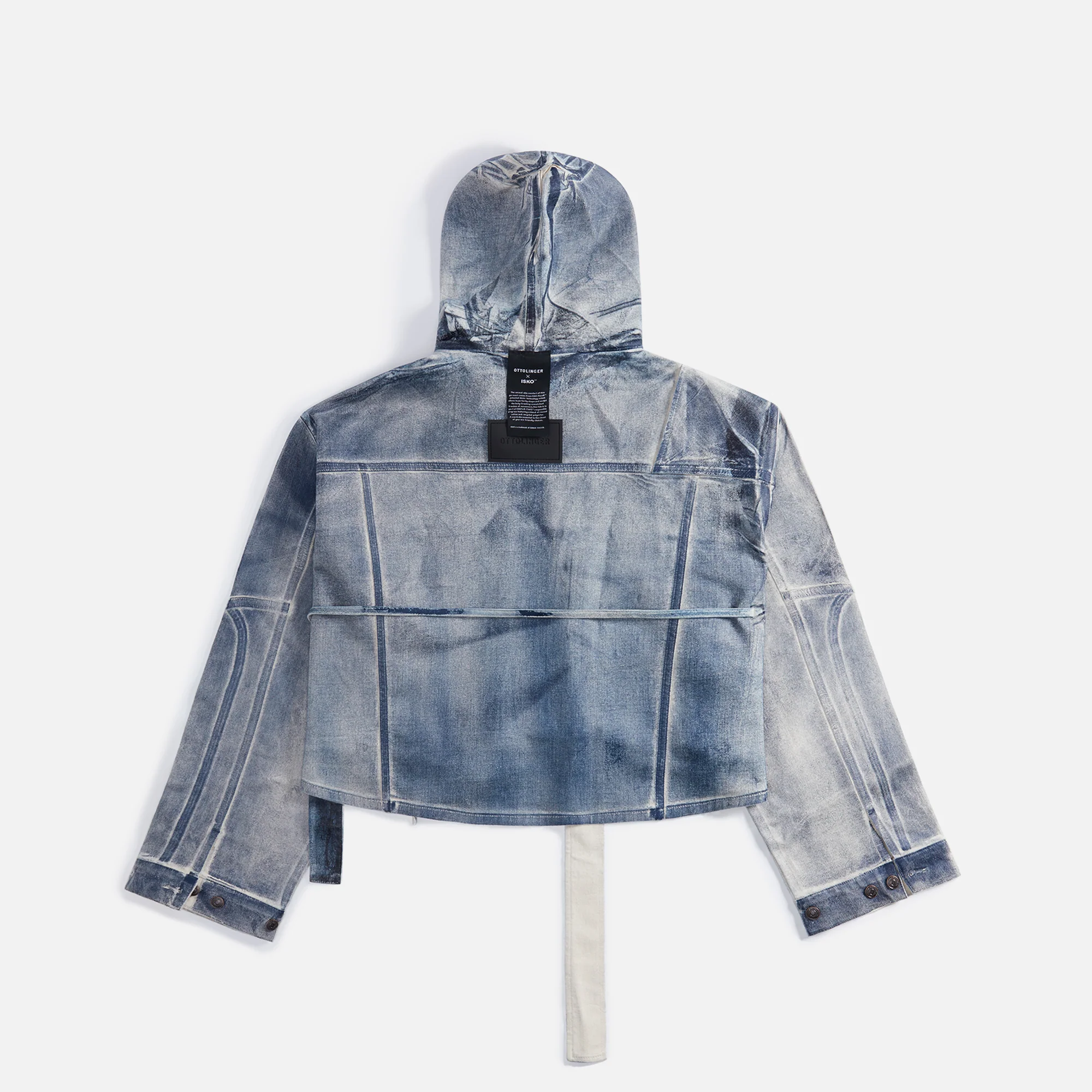 Cropped Belt Denim Jacket