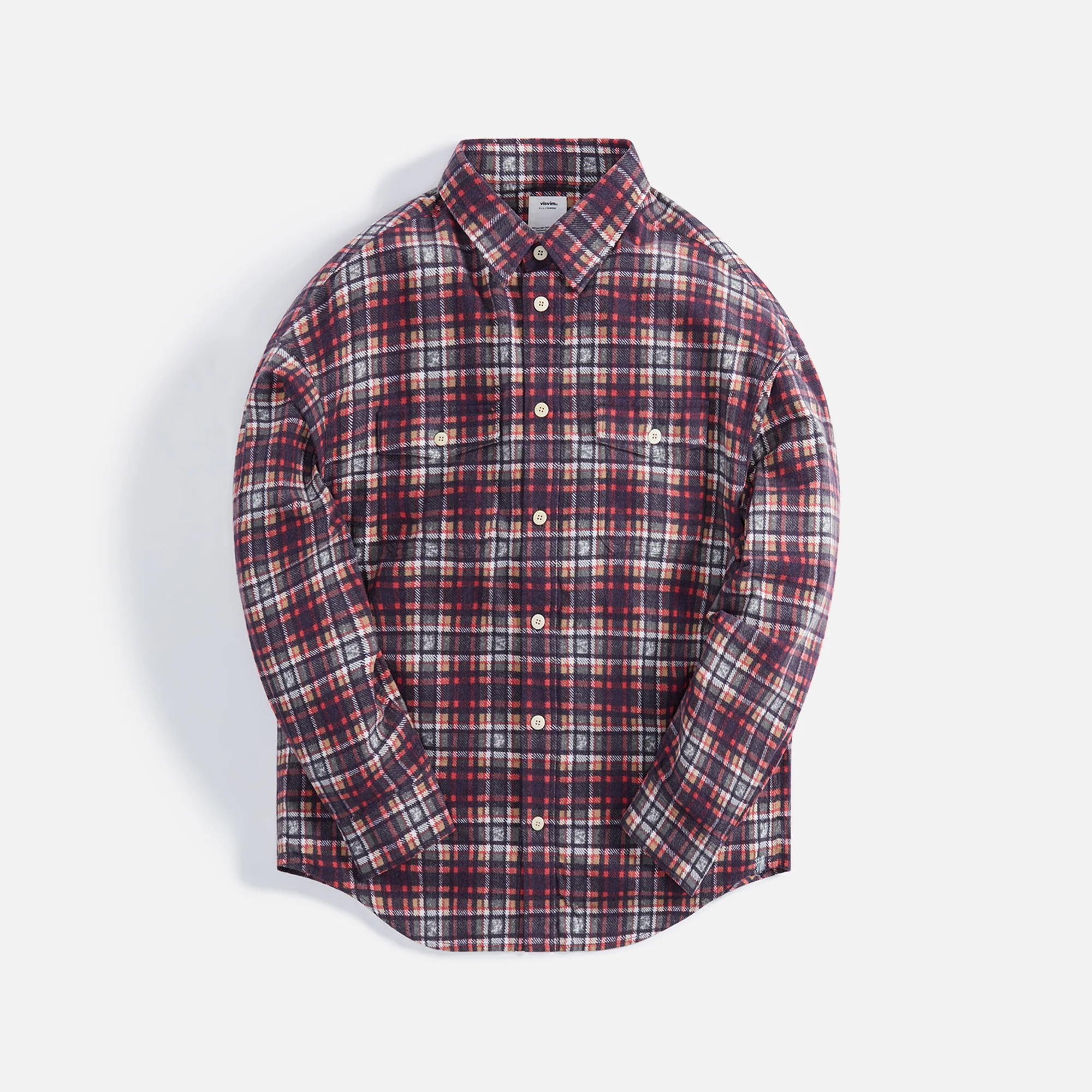Pioneer Khaki Check Long Sleeve Shirt