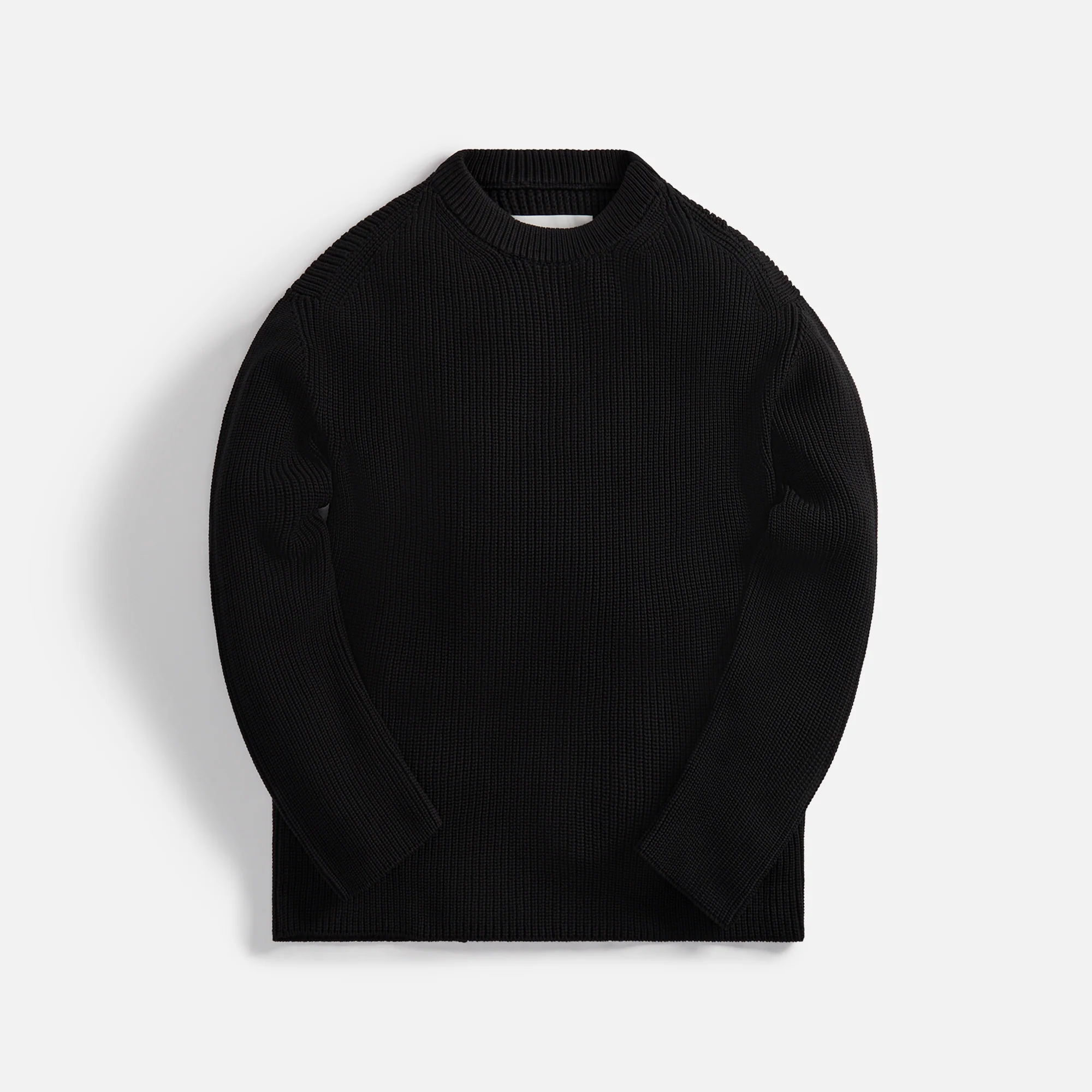 Cotton Rib Crew Neck With Wrap Back