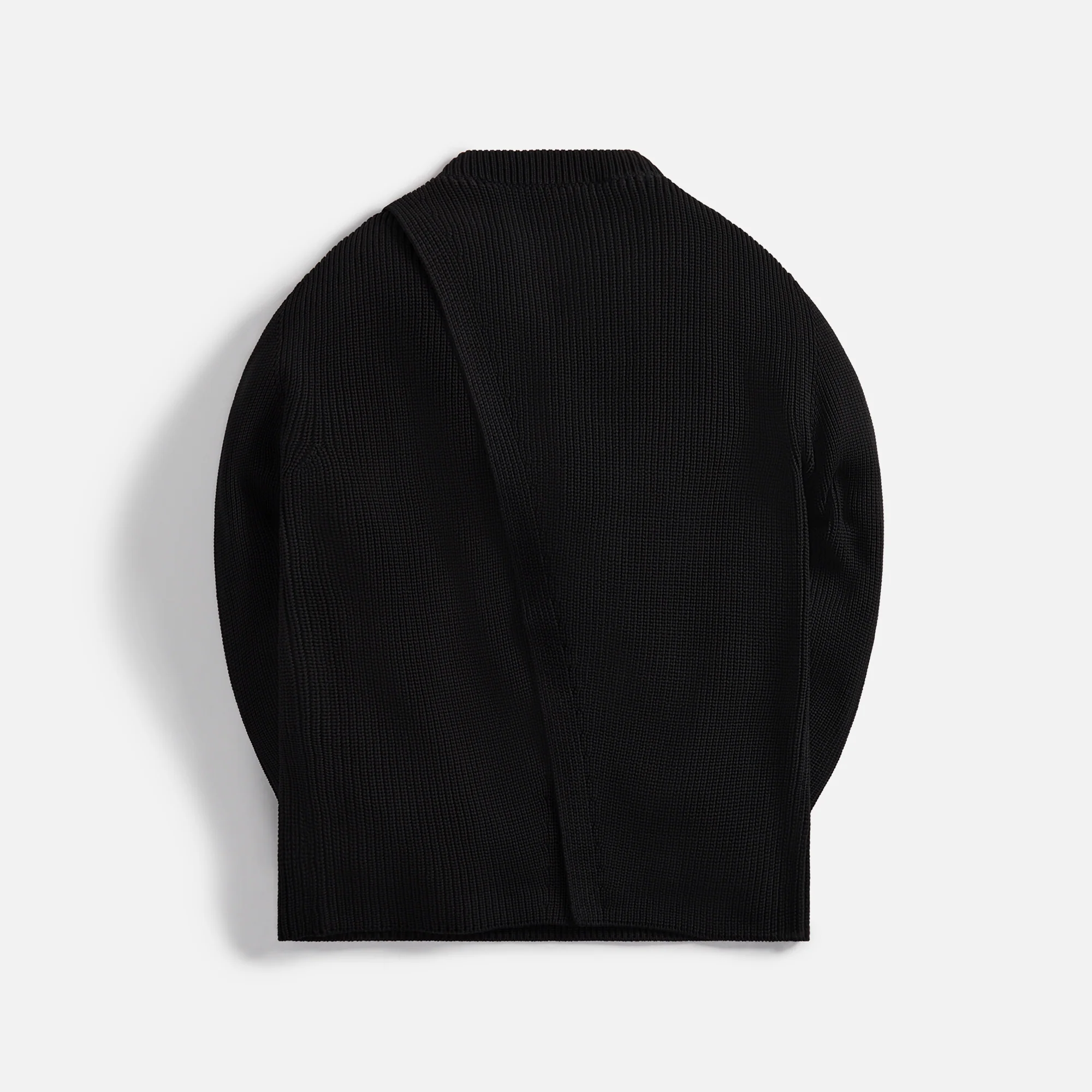 Cotton Rib Crew Neck With Wrap Back