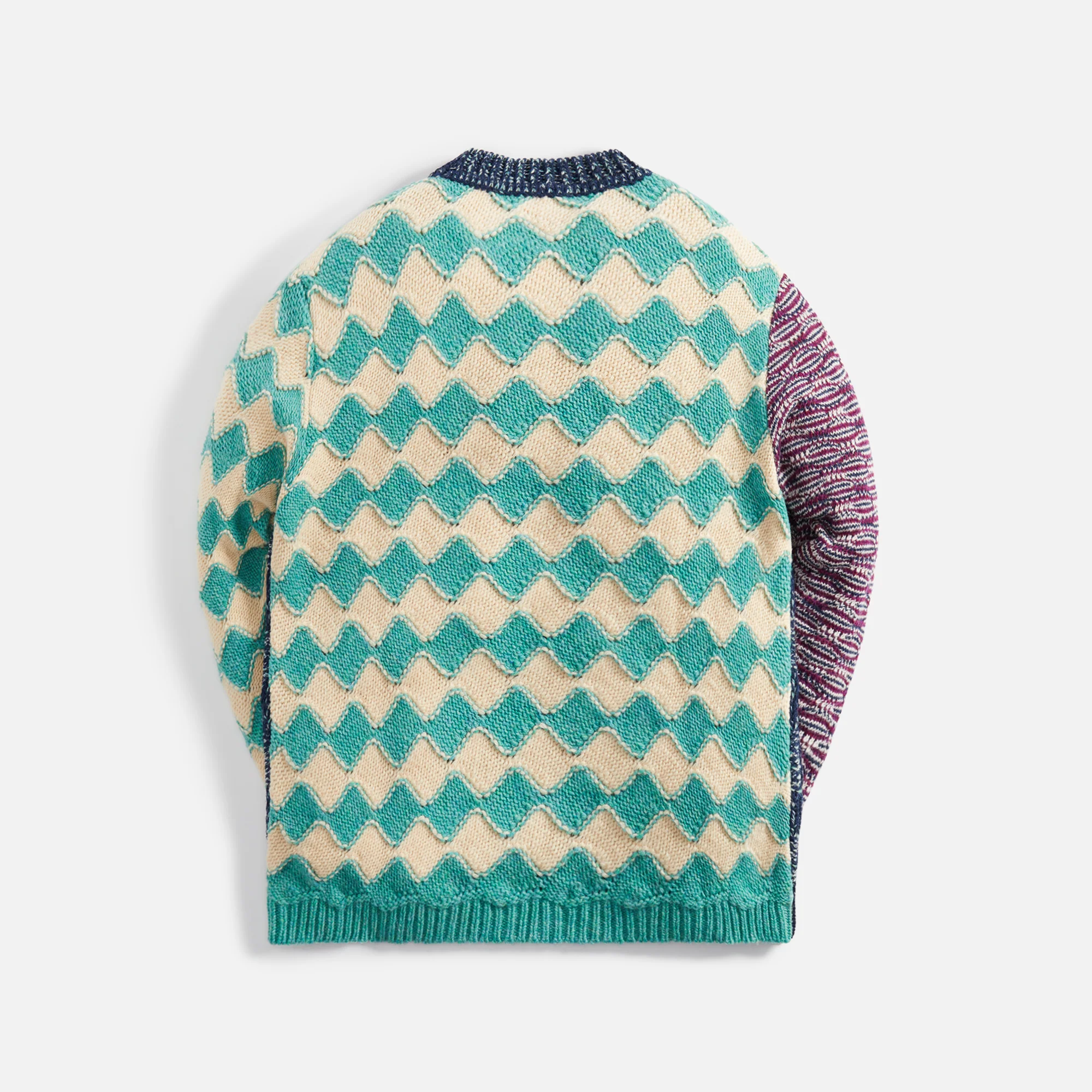 Mix Yarn Mohair And Wool Crew Neck Long Sleeve Sweater