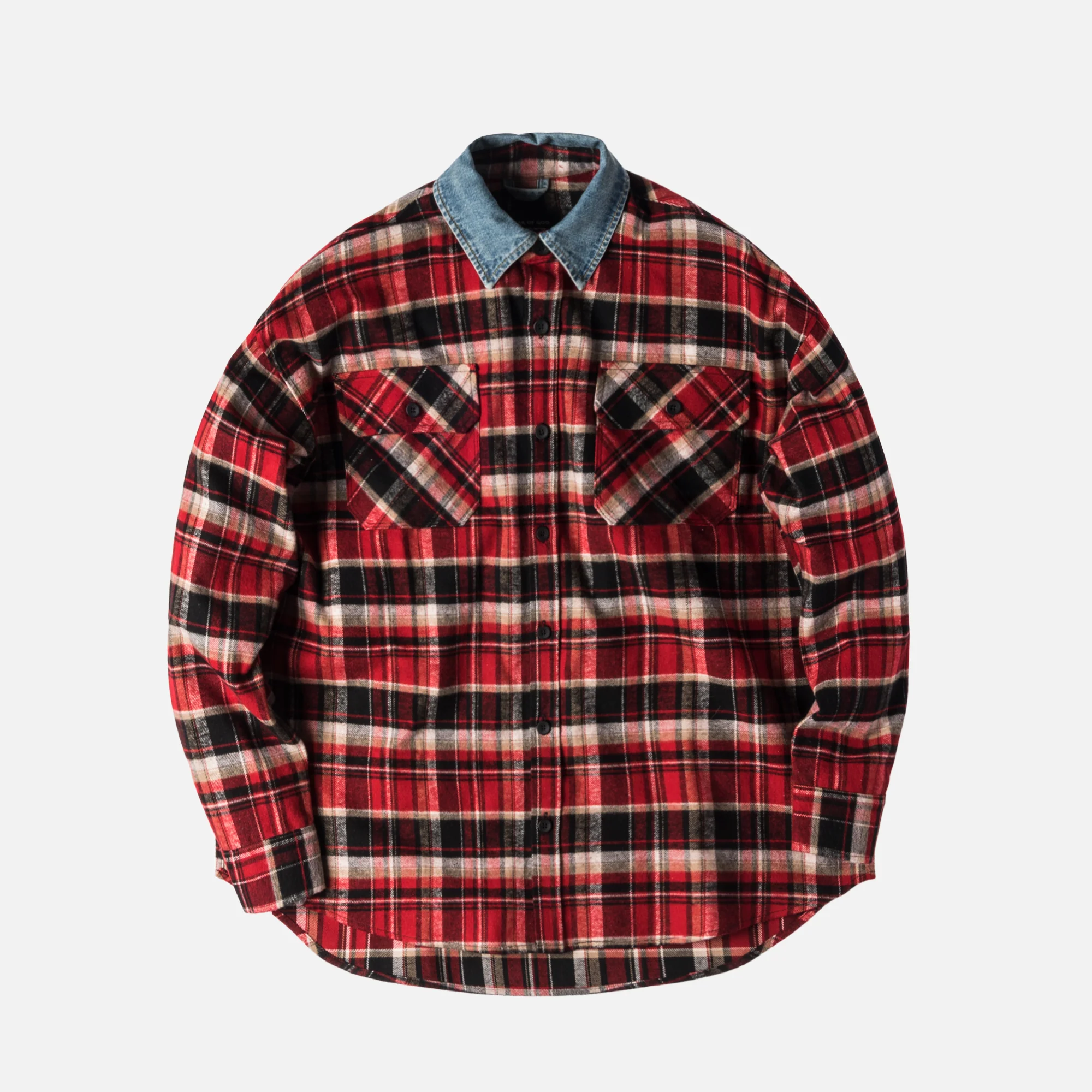 5th Collection Denim Collared Flannel