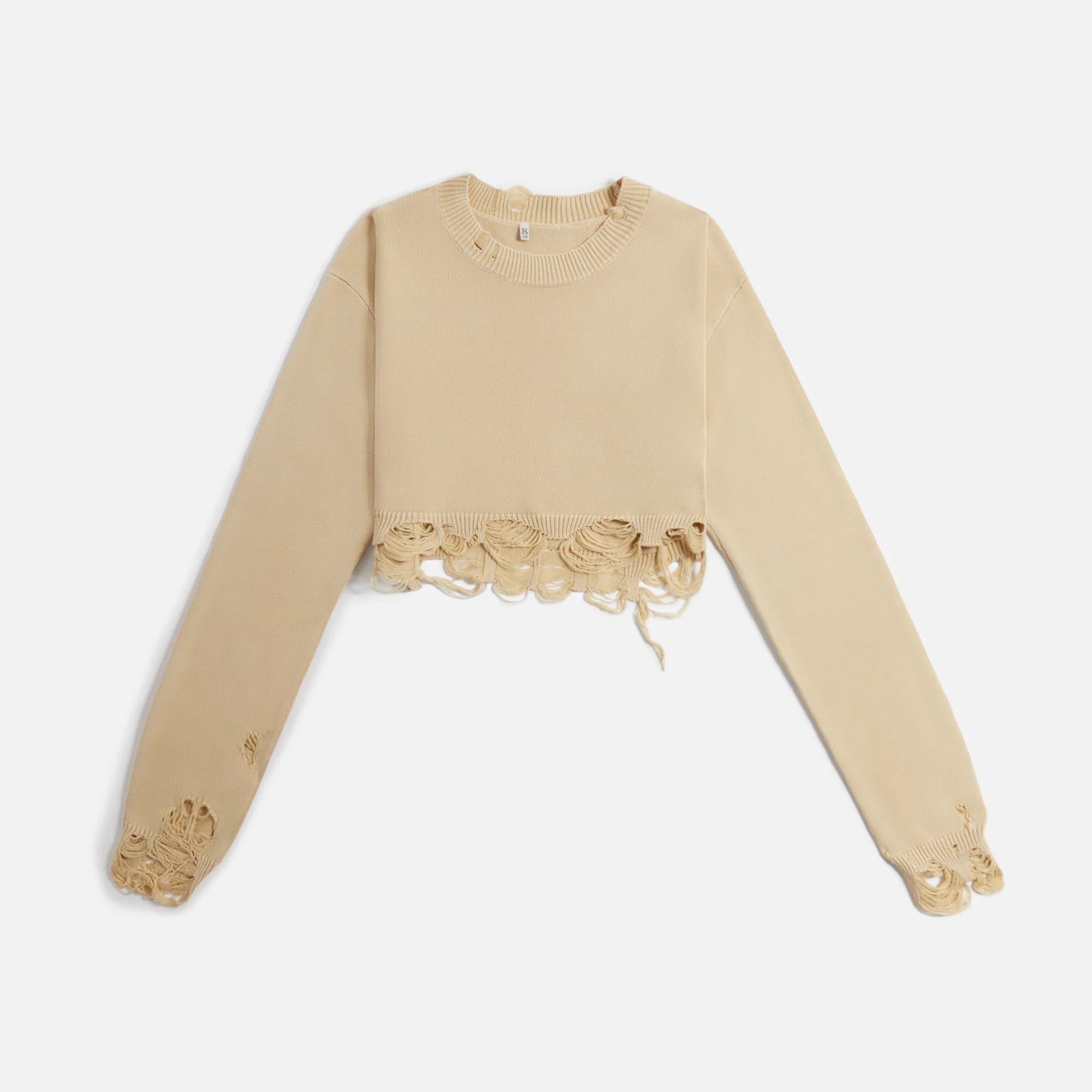 Destroyed Cropped Pullover