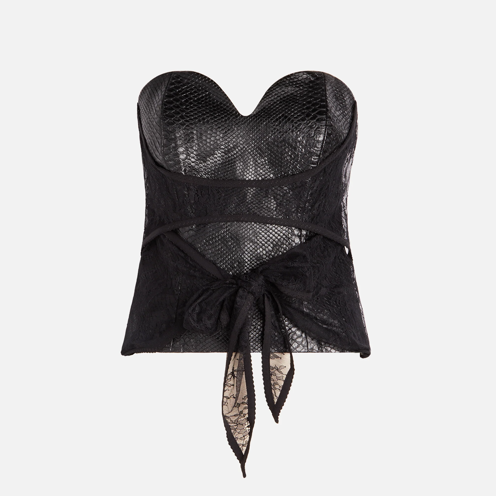Vinyl Snake Bustier Top