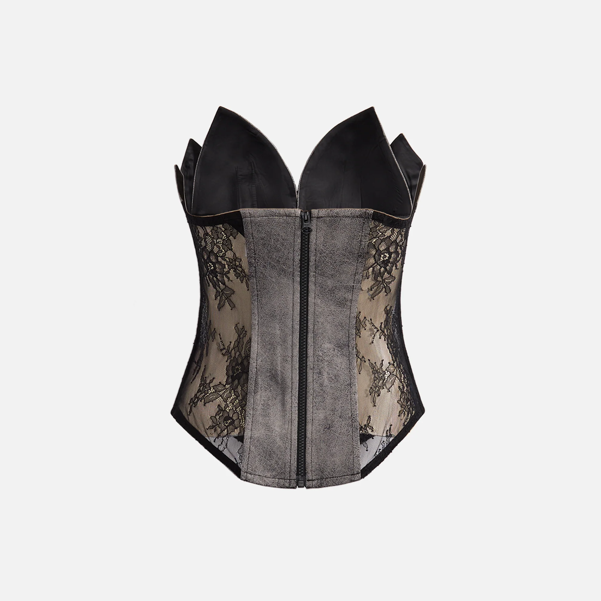 Washed Pleather Bustier